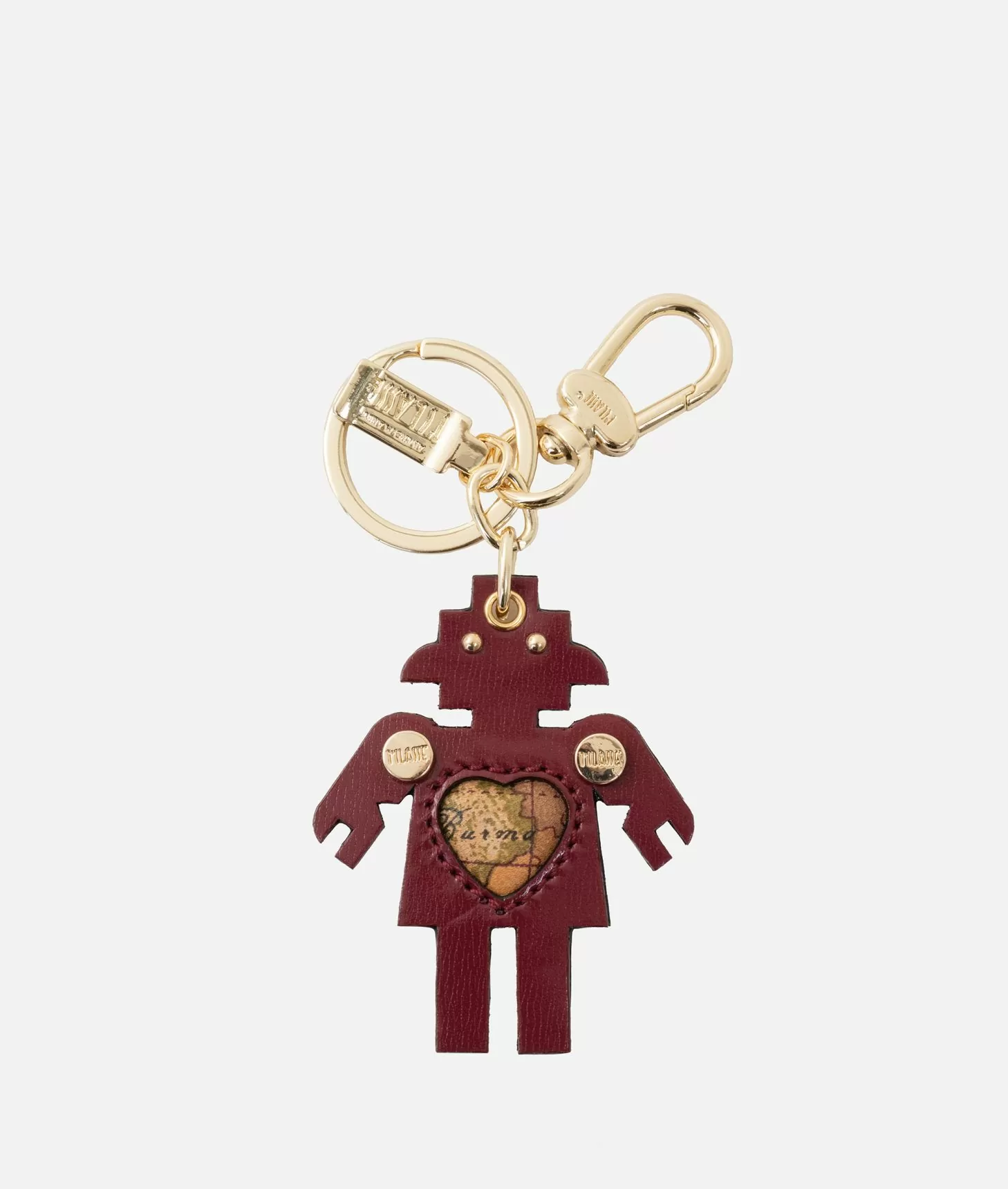 Alviero martini 1a classe Portachiavi Robottina in pelle Lampone