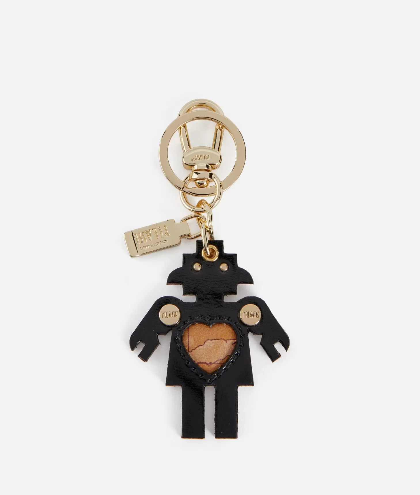 Alviero martini 1a classe Portachiavi Robottina in pelle Nero