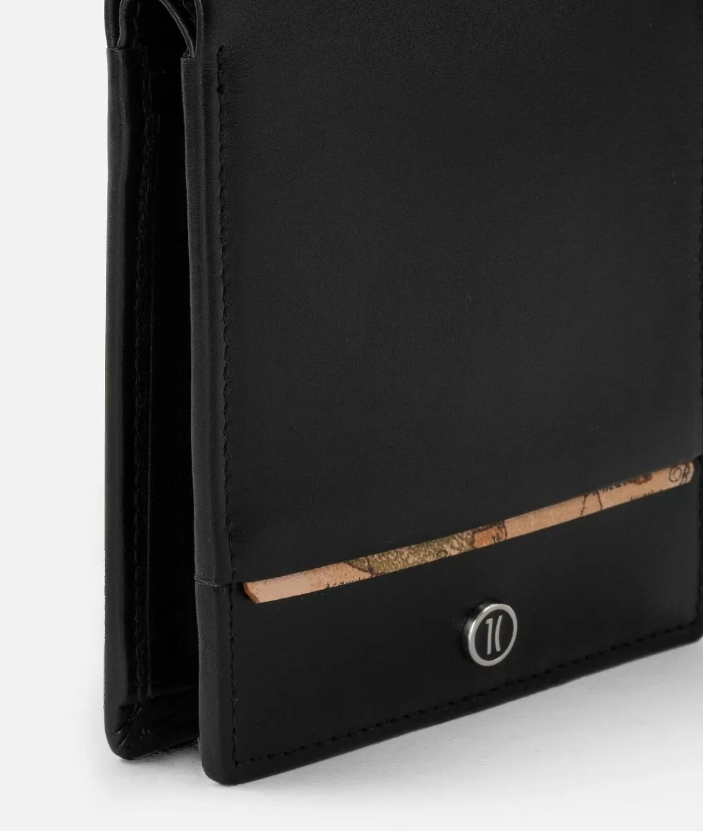 Alviero Martini 1a Classe Portafoglio Piccolo In Pelle Liscia Con Dettaglio Geo Nero