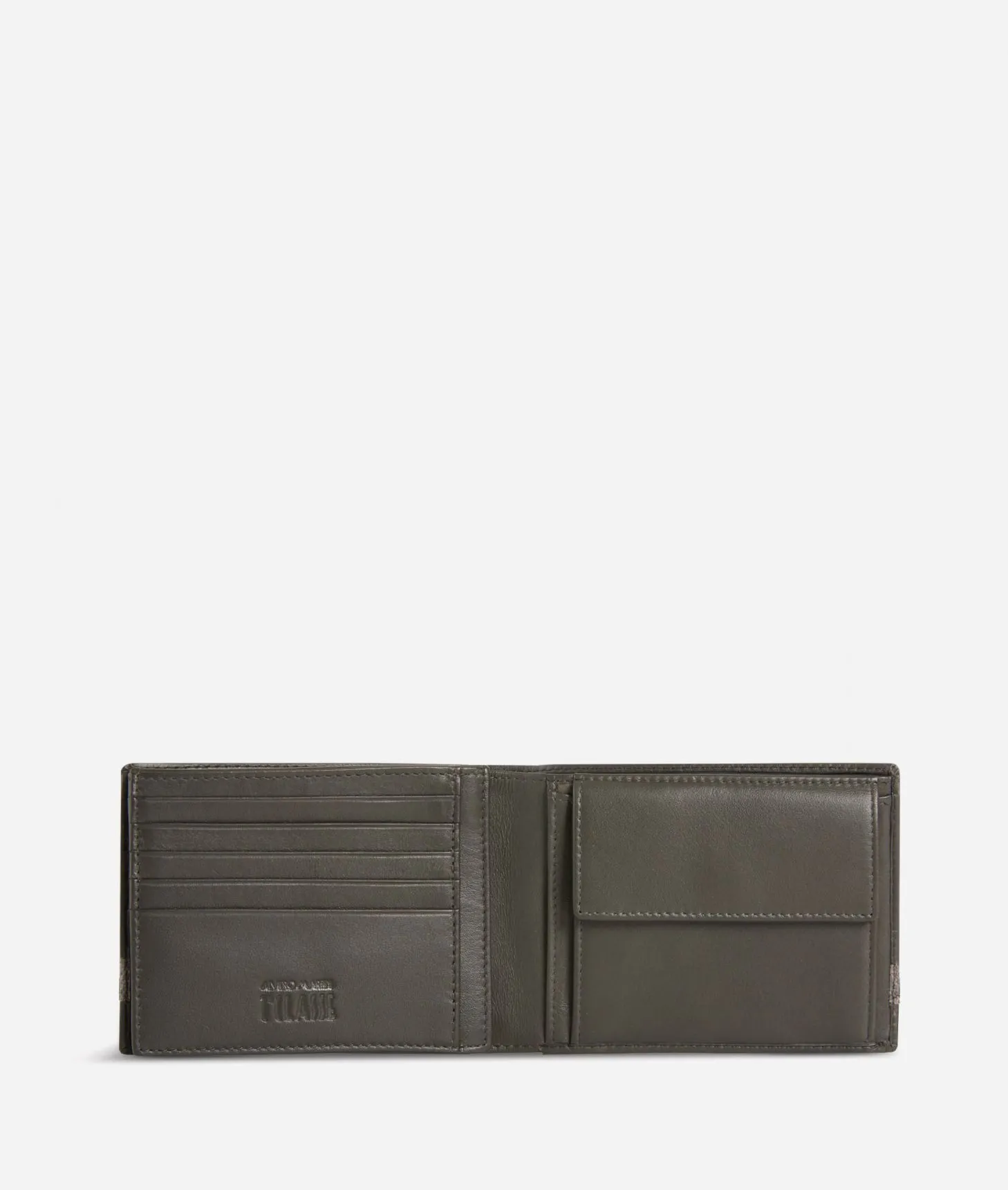 Alviero Martini 1a Classe Portafoglio Piccolo In Pelle Rifinito In Tessuto Geo Dark