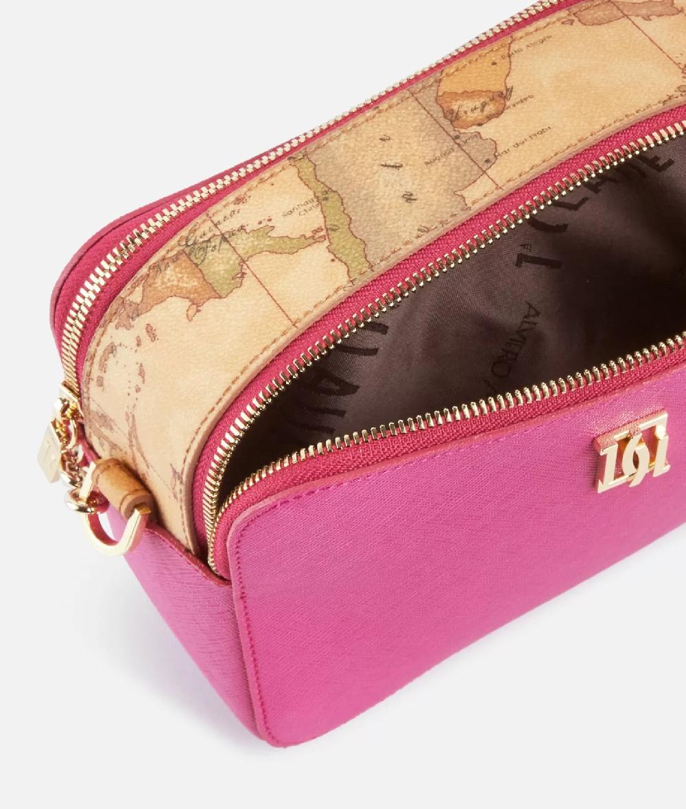 Alviero Martini 1a Classe Rich Winter Bag Tracollina Reporter Con Inserto Geo Classic Ciclamino