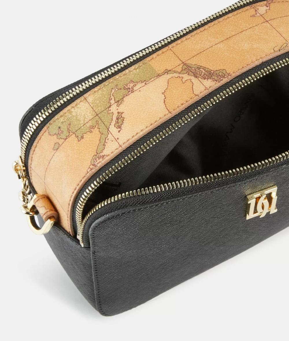 Alviero Martini 1a Classe Rich Winter Bag Tracollina Reporter Con Inserto Geo Classic Nera