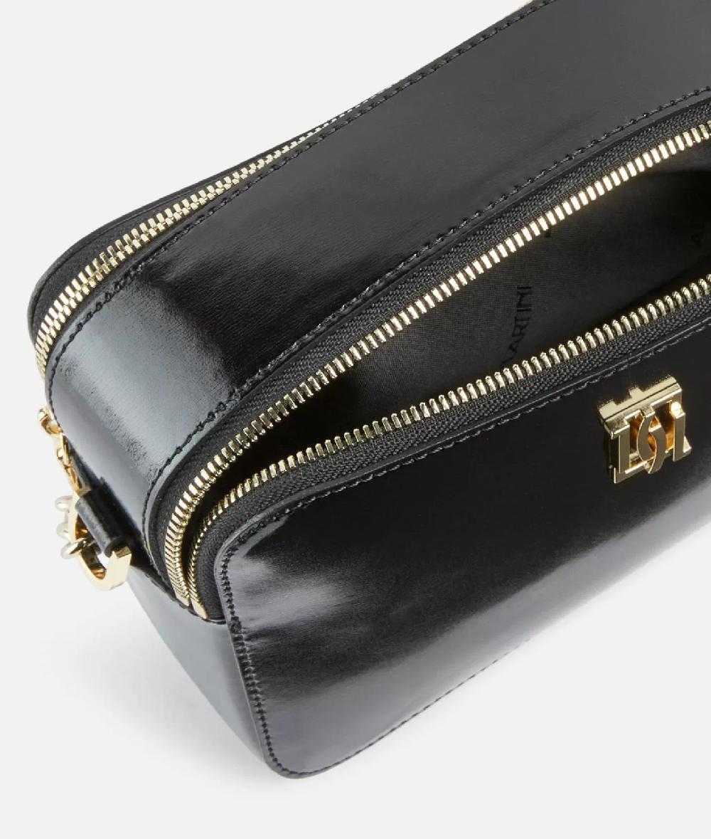 Alviero Martini 1a Classe Rich Winter Bag Tracollina Reporter Doppia Zip Nera