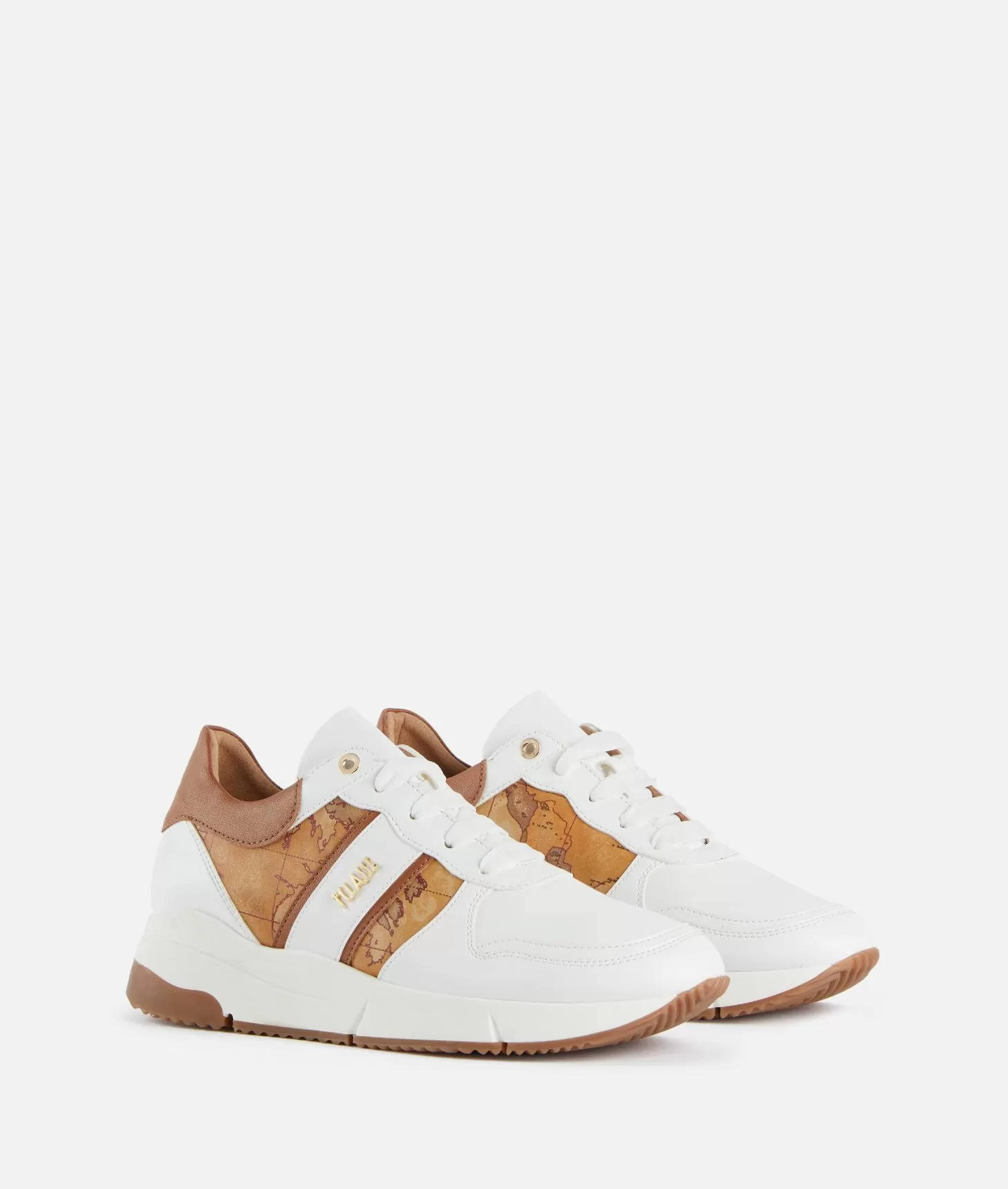 Alviero Martini 1a Classe Running In Eco Nappa Con Logo E Dettagli Geo Classic Bianche