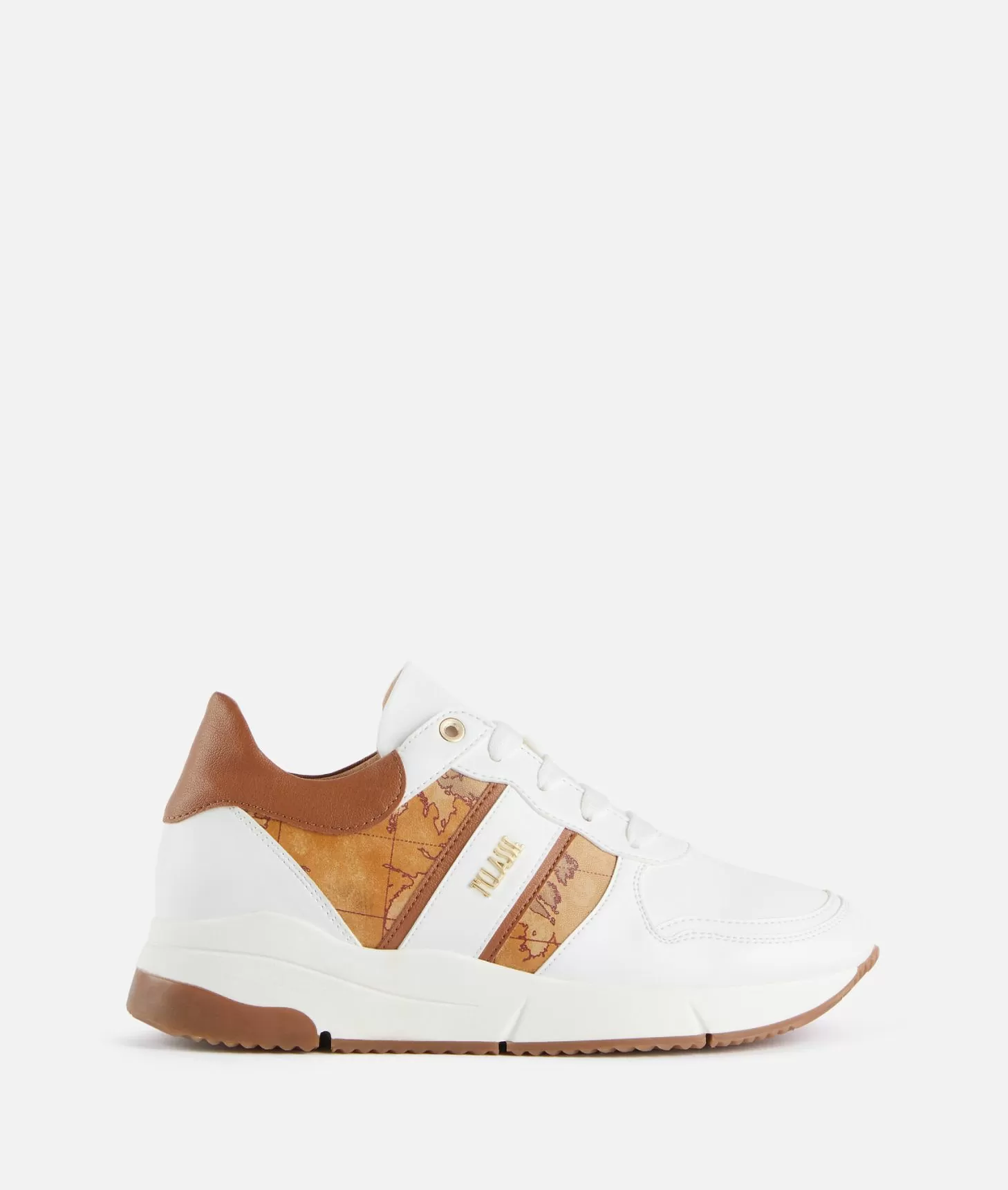 Alviero martini 1a classe Running in eco nappa con logo e dettagli Geo Classic Bianche