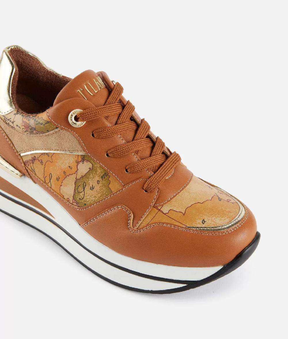 Alviero Martini 1a Classe Running In Eco Nappa Con Mix Materico Cuoio