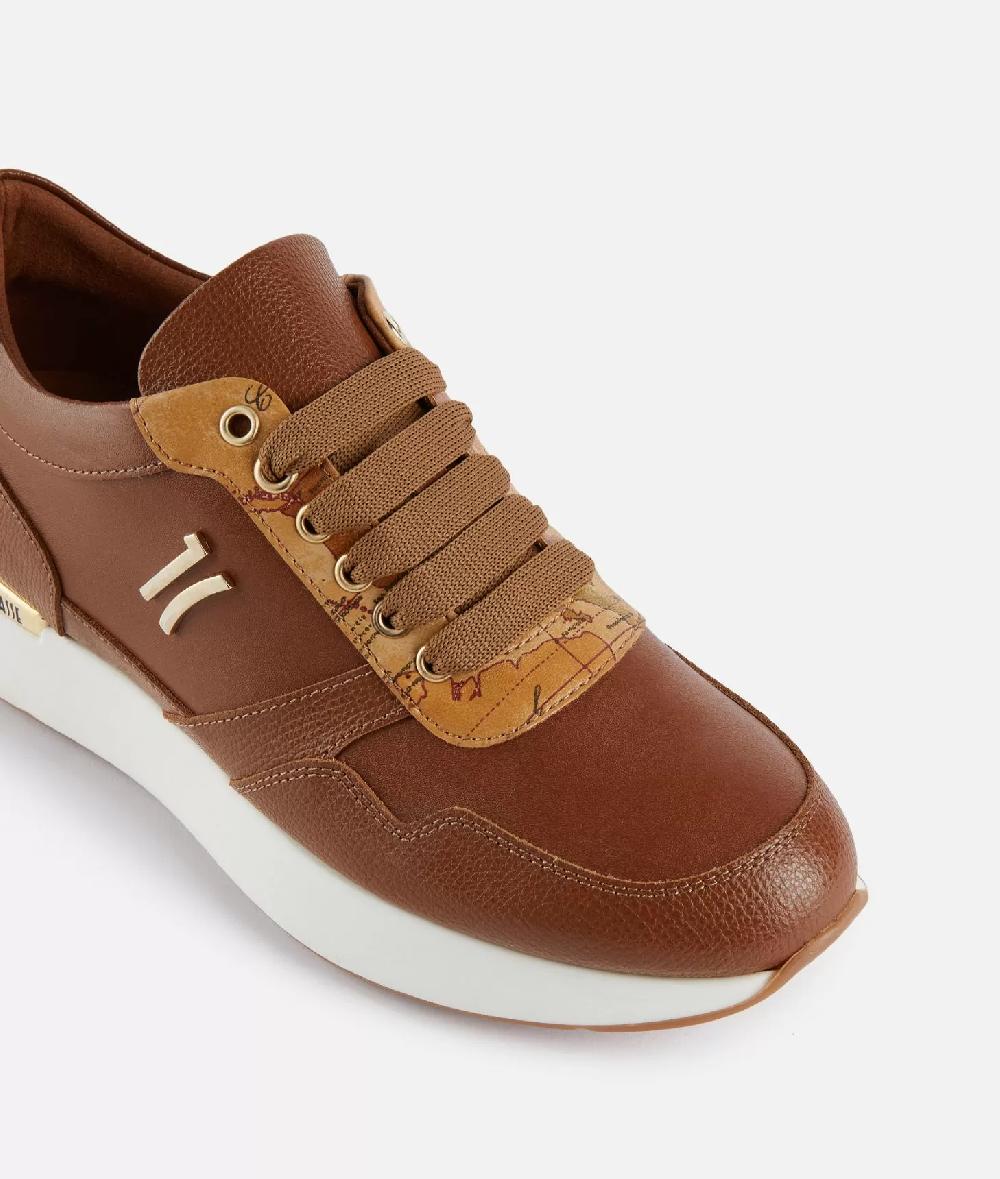 Alviero Martini 1a Classe Running In Pelle Granatina Con Logo 1C Castagna