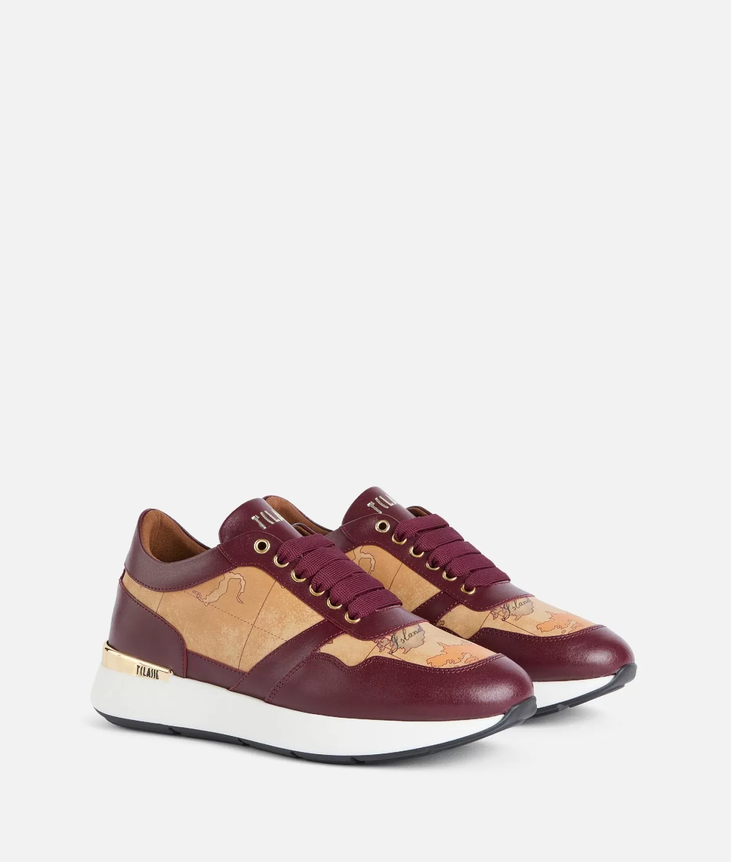 Alviero Martini 1a Classe Running In Pelle Liscia Con Dettagli Geo Classic Burgundy