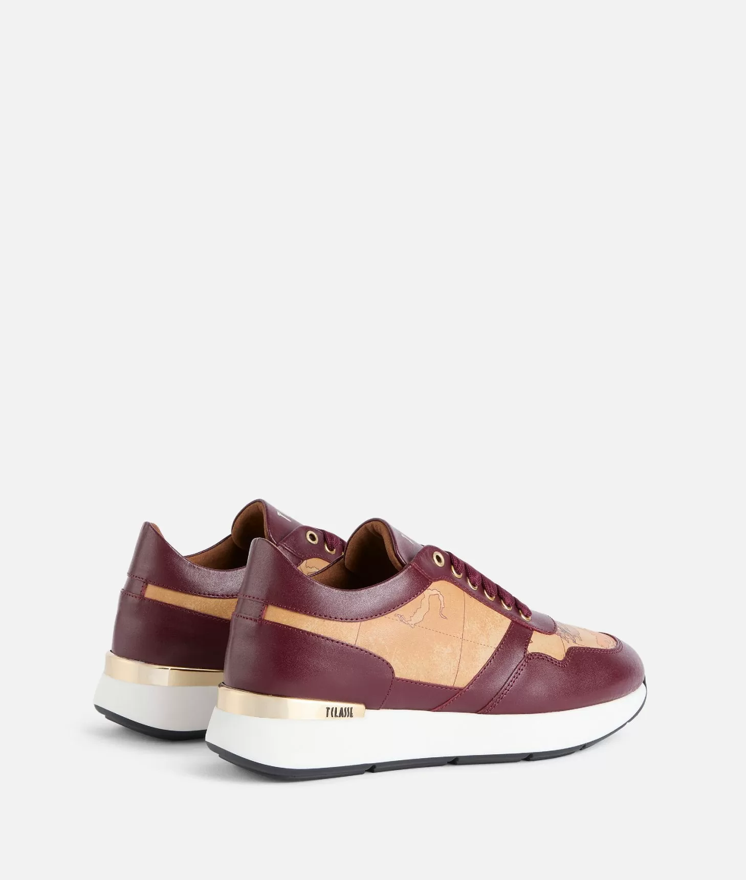 Alviero Martini 1a Classe Running In Pelle Liscia Con Dettagli Geo Classic Burgundy