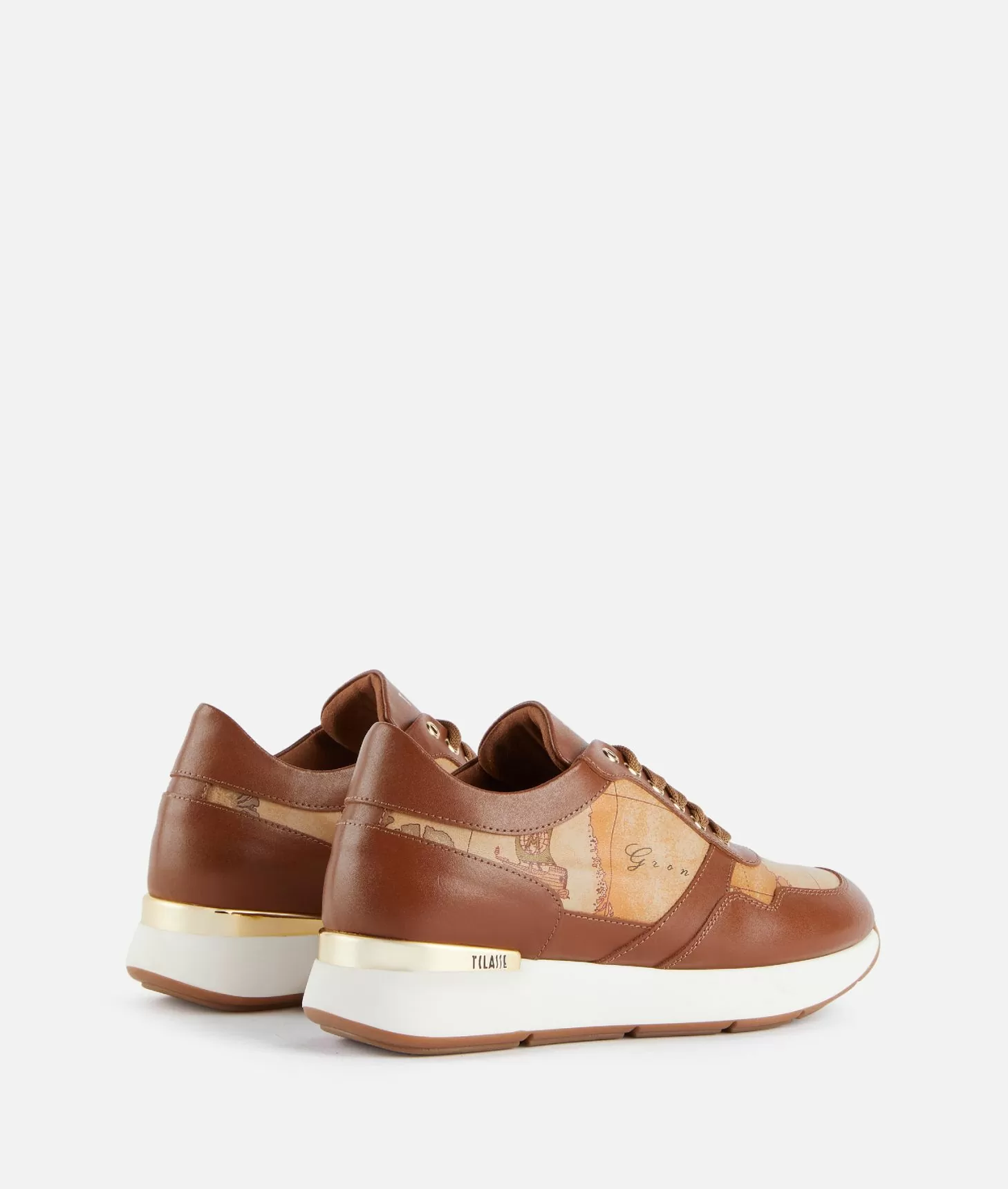 Alviero Martini 1a Classe Running In Pelle Liscia Con Dettagli Geo Classic Castagna