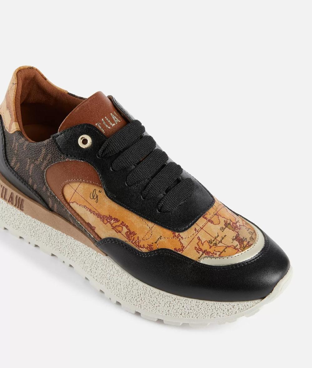 Alviero Martini 1a Classe Running In Tessuto Monogram 1C Ed Eco Nappa Geo Classic Nere