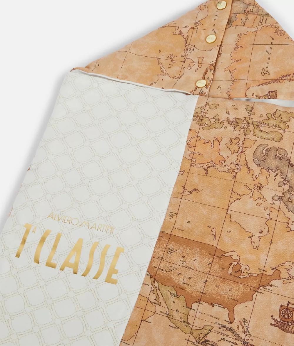 Alviero Martini 1a Classe Sacco Nanna Con Loghi 1C E Inserto Geo Classic Naturale