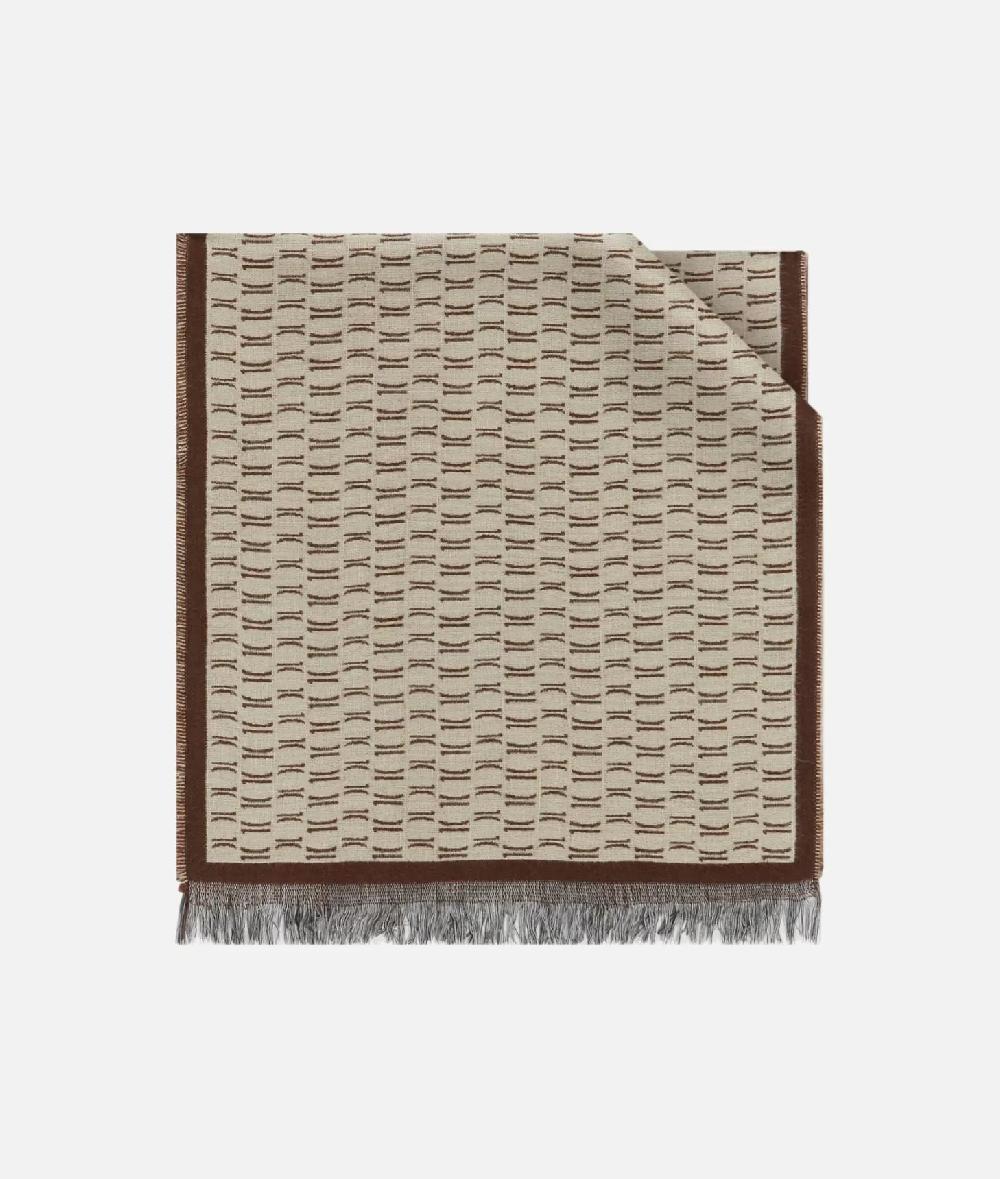 Alviero martini 1a classe Sciarpa 1C All Over cornice 40x180 Terra