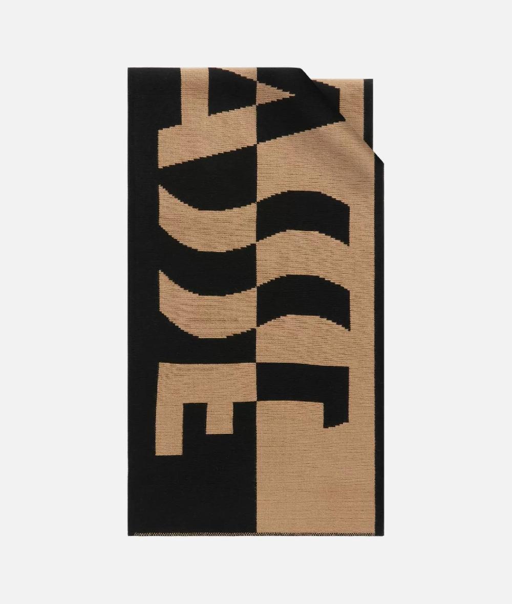 Alviero martini 1a classe Sciarpa bicolor con logo 1ᴬ Classe 30x200 Naturale