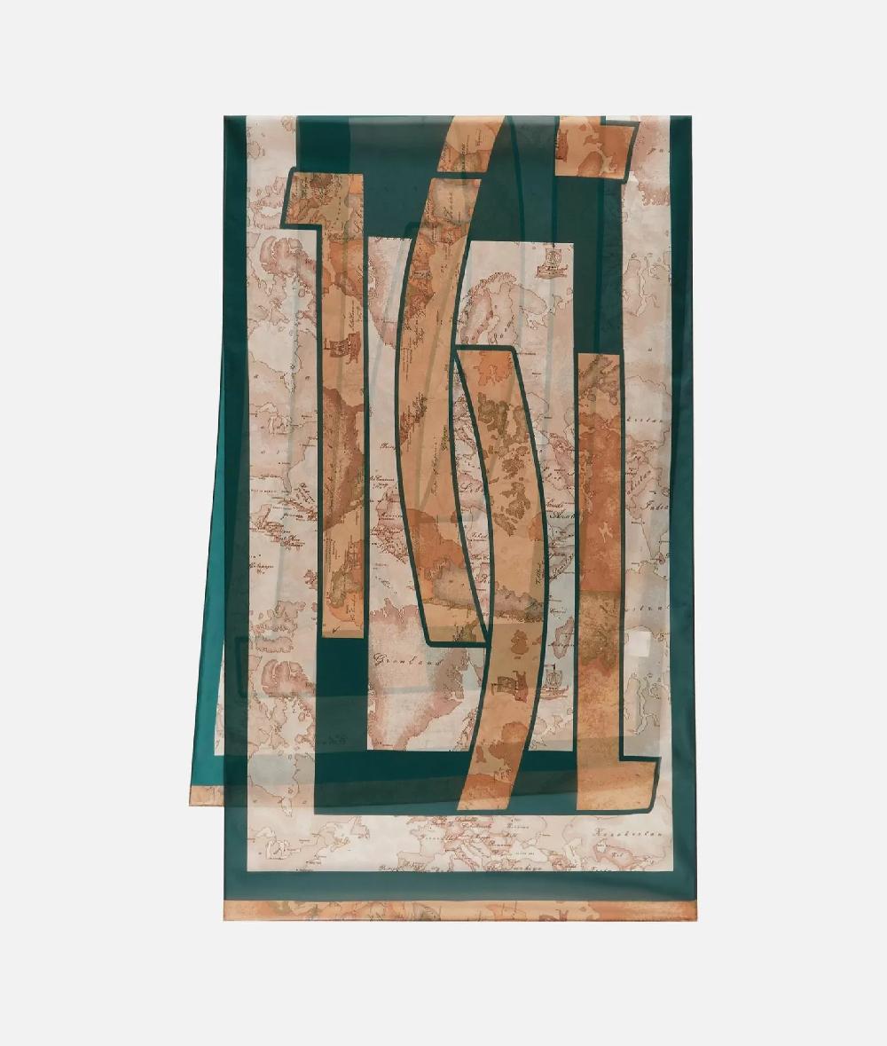 Alviero Martini 1a Classe Sciarpa Con Gioiello 1C Mirror 48x150 Giada