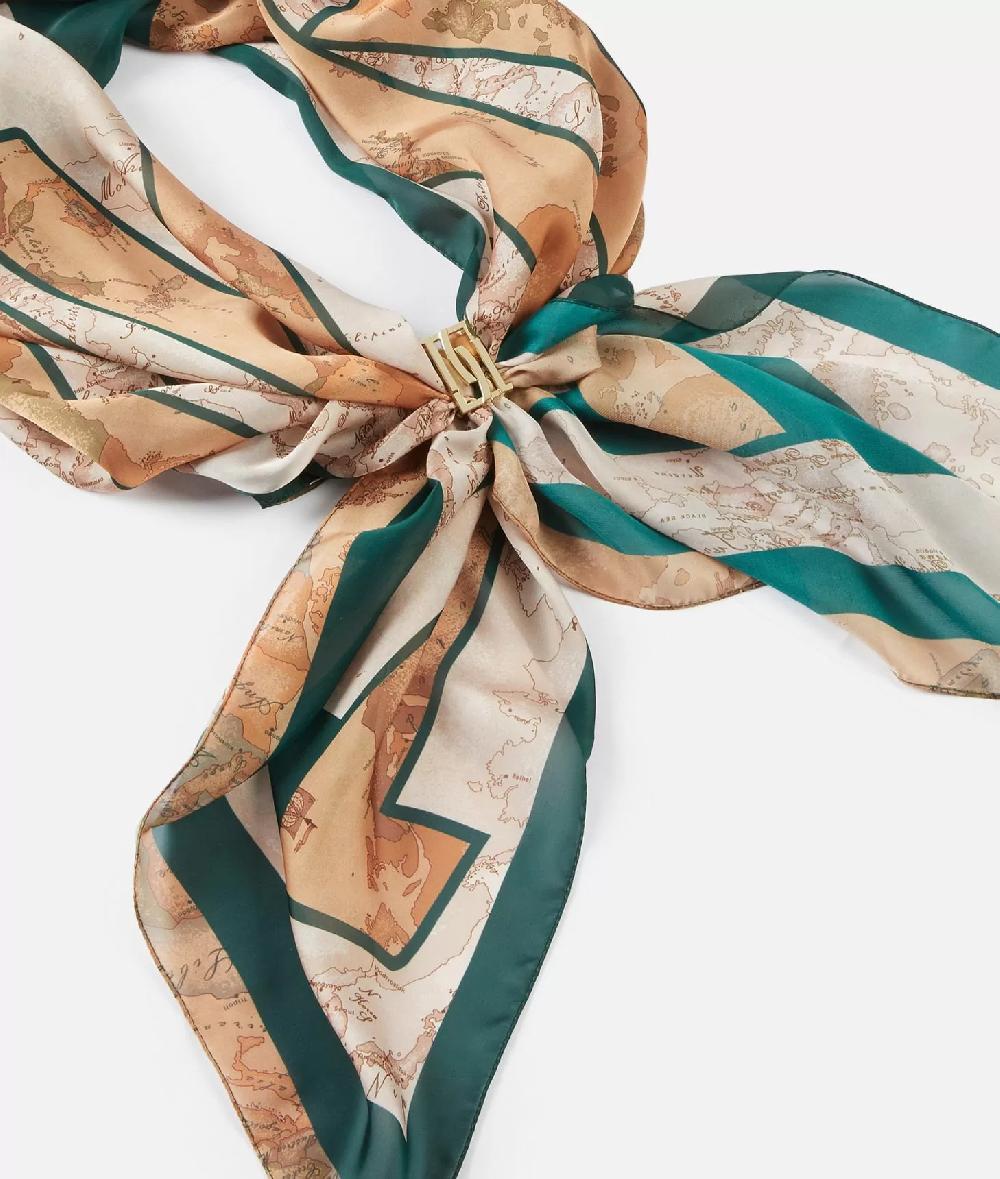 Alviero Martini 1a Classe Sciarpa Con Gioiello 1C Mirror 48x150 Giada