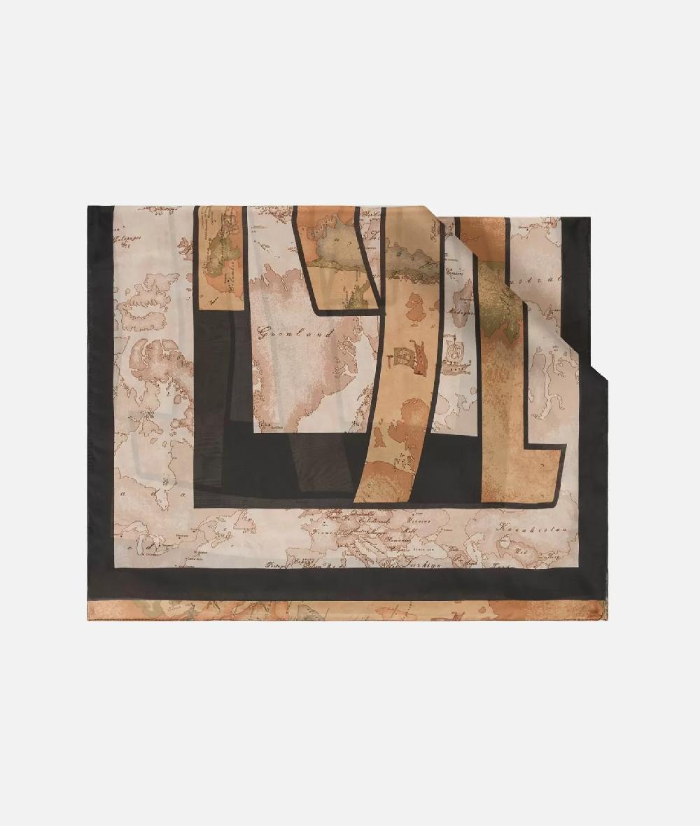 Alviero martini 1a classe Sciarpa con gioiello 1C Mirror 48x150 Nera