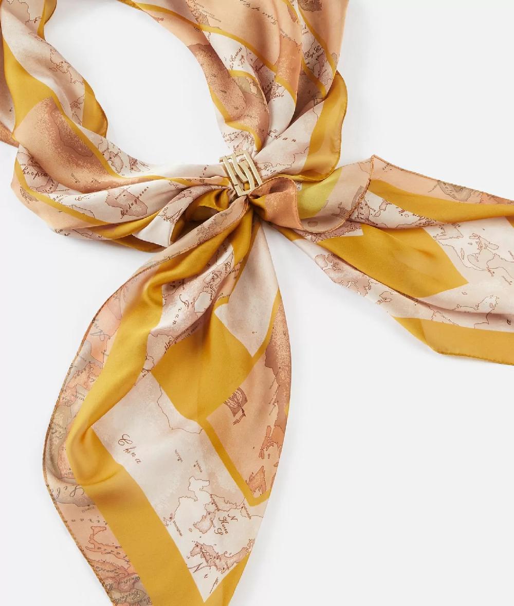 Alviero Martini 1a Classe Sciarpa Con Gioiello 1C Mirror 48x150 Olio