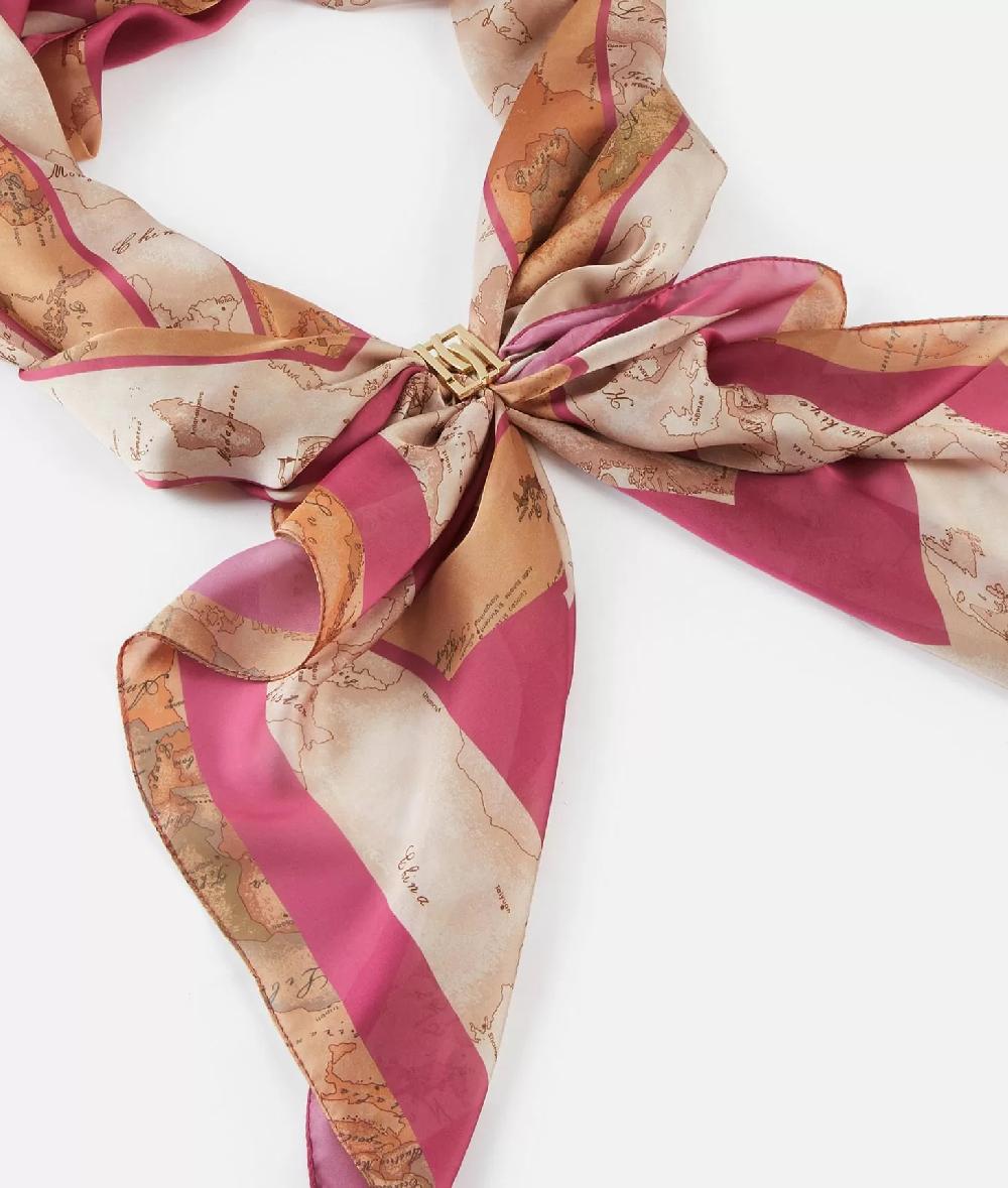 Alviero Martini 1a Classe Sciarpa Con Gioiello 1C Mirror 48x150 Rosa Fard