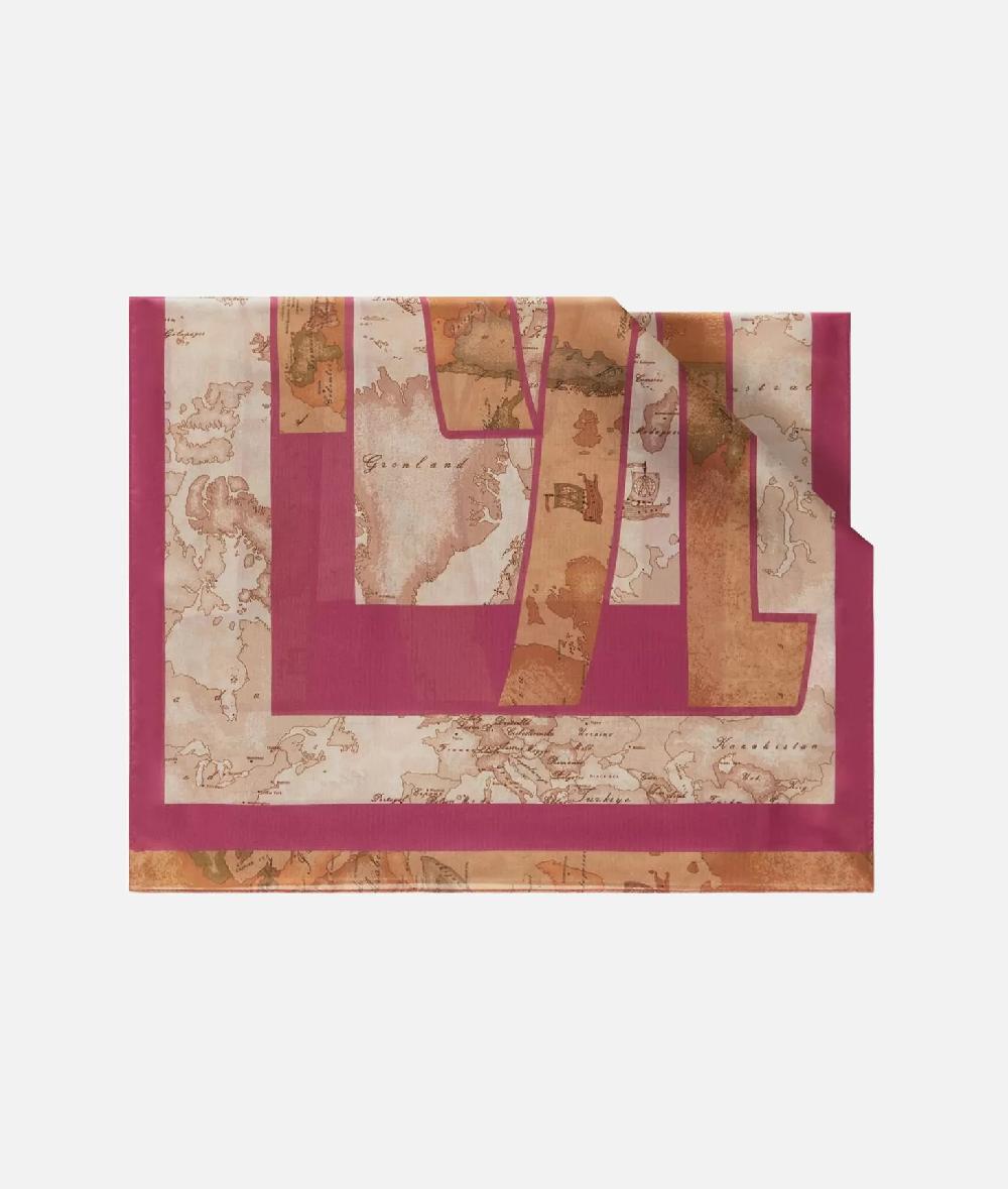 Alviero martini 1a classe Sciarpa con gioiello 1C Mirror 48x150 Rosa Fard