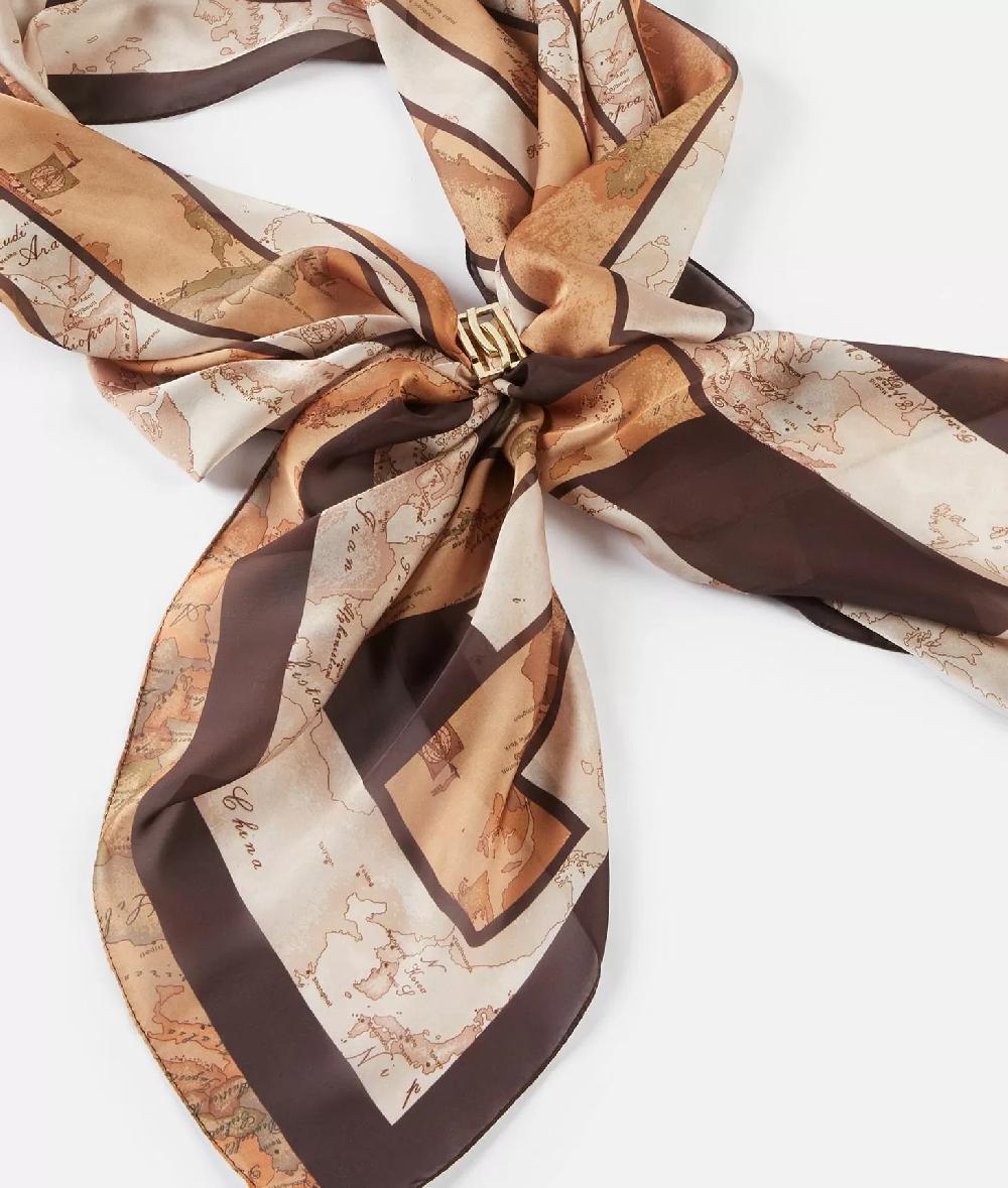 Alviero Martini 1a Classe Sciarpa Con Gioiello 1C Mirror 48x150 Taupe Chiaro