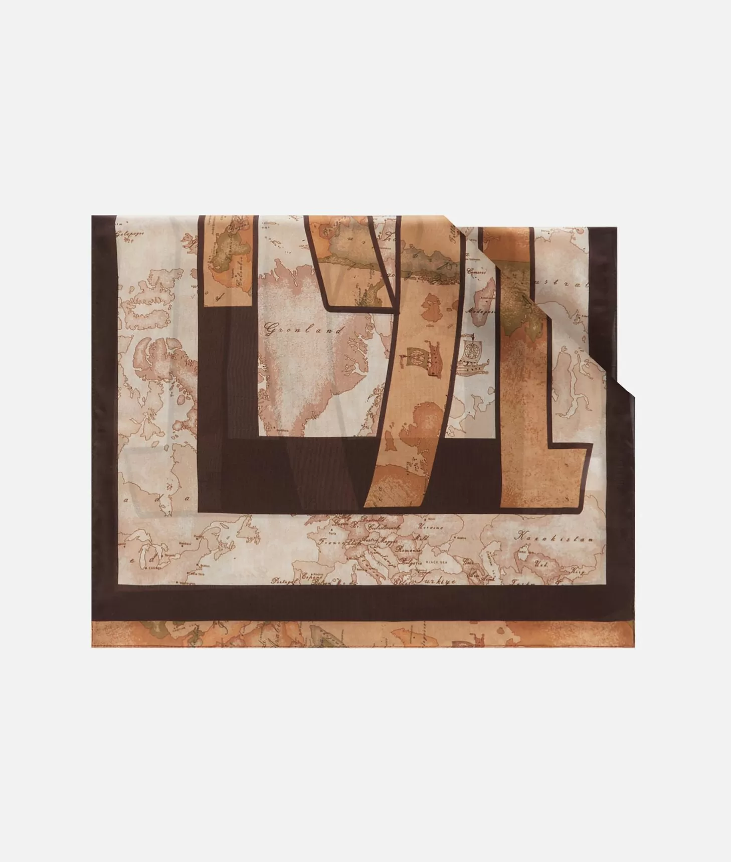 Alviero martini 1a classe Sciarpa con gioiello 1C Mirror 48x150 Taupe Chiaro