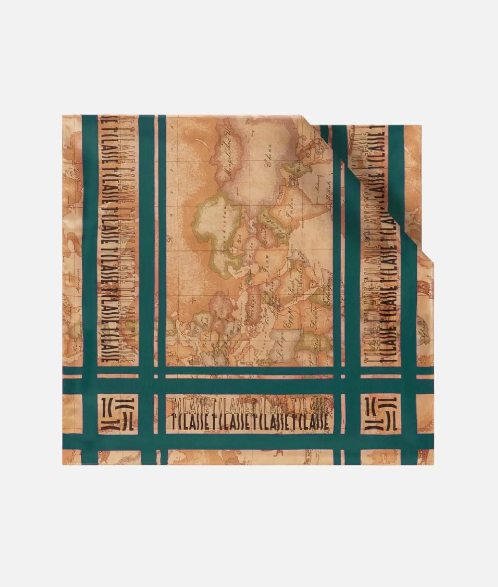 Alviero martini 1a classe Sciarpa con loghi in cornice 48x180 Giada