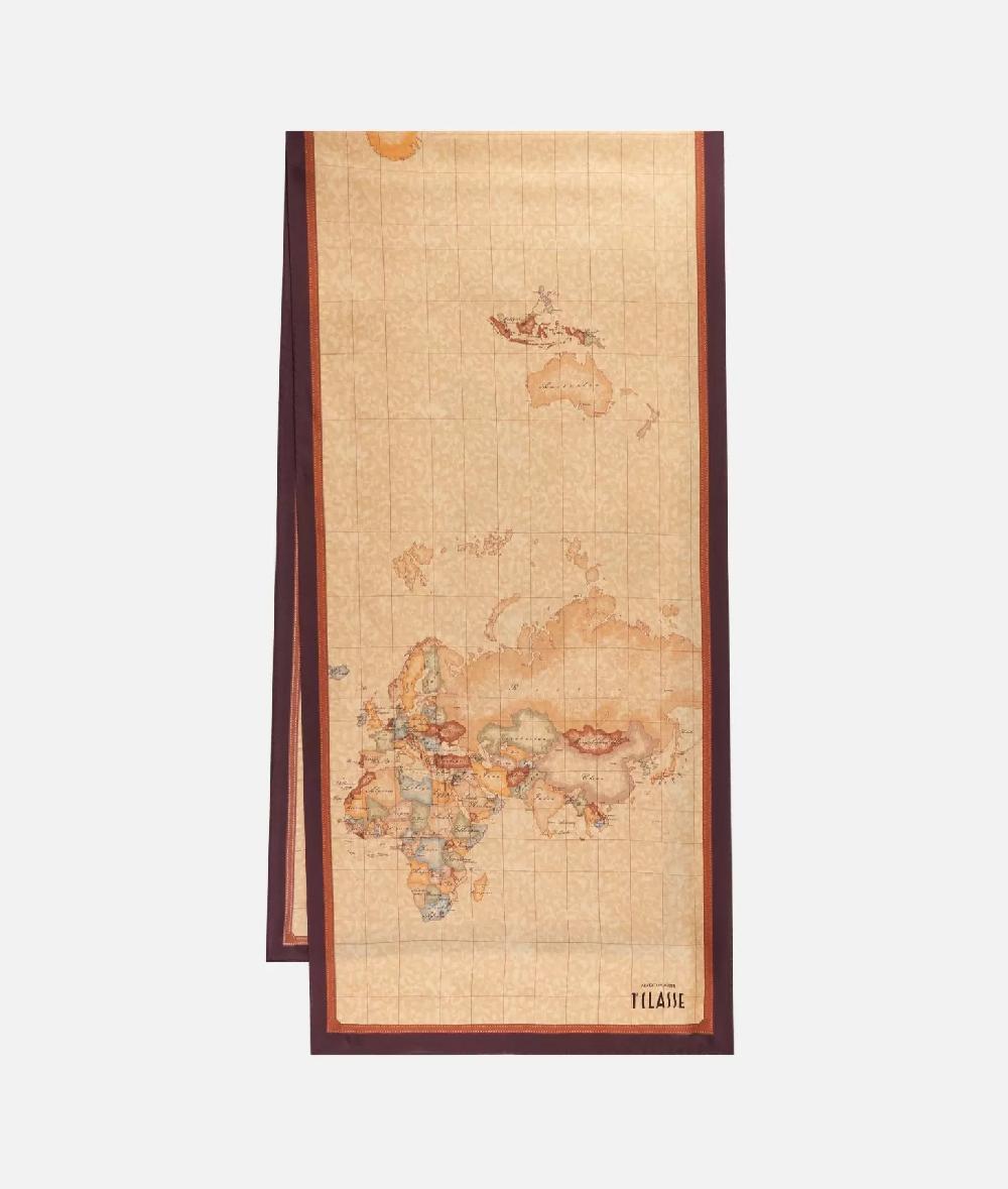 Alviero Martini 1a Classe Sciarpa Geo Classic 45x180 Burgundy