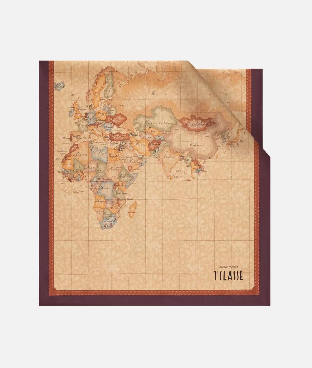 Alviero martini 1a classe Sciarpa Geo Classic 45x180 Burgundy