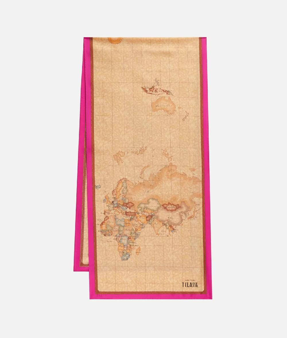 Alviero Martini 1a Classe Sciarpa Geo Classic 45x180 Ciclamino