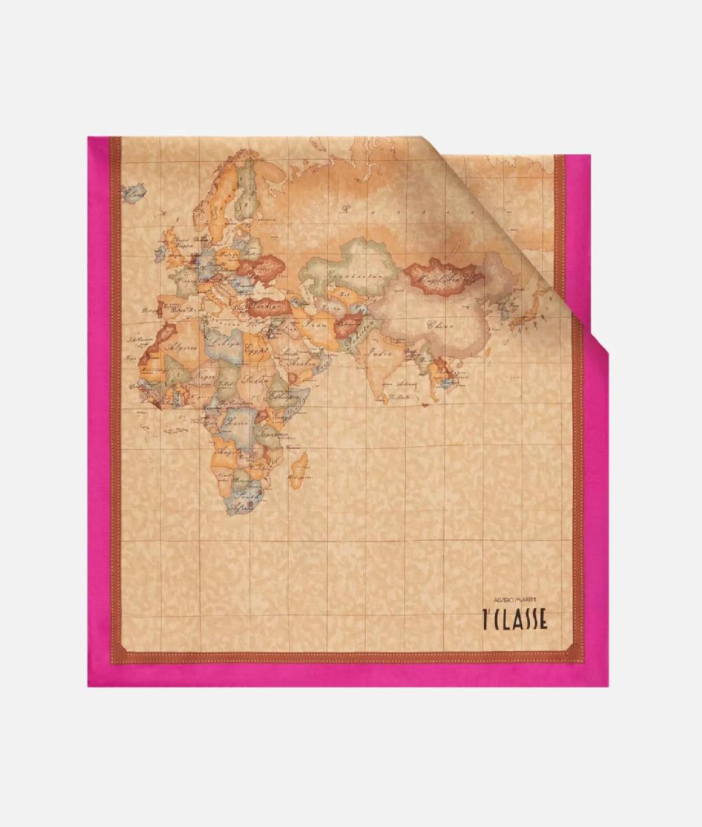 Alviero martini 1a classe Sciarpa Geo Classic 45x180 Ciclamino