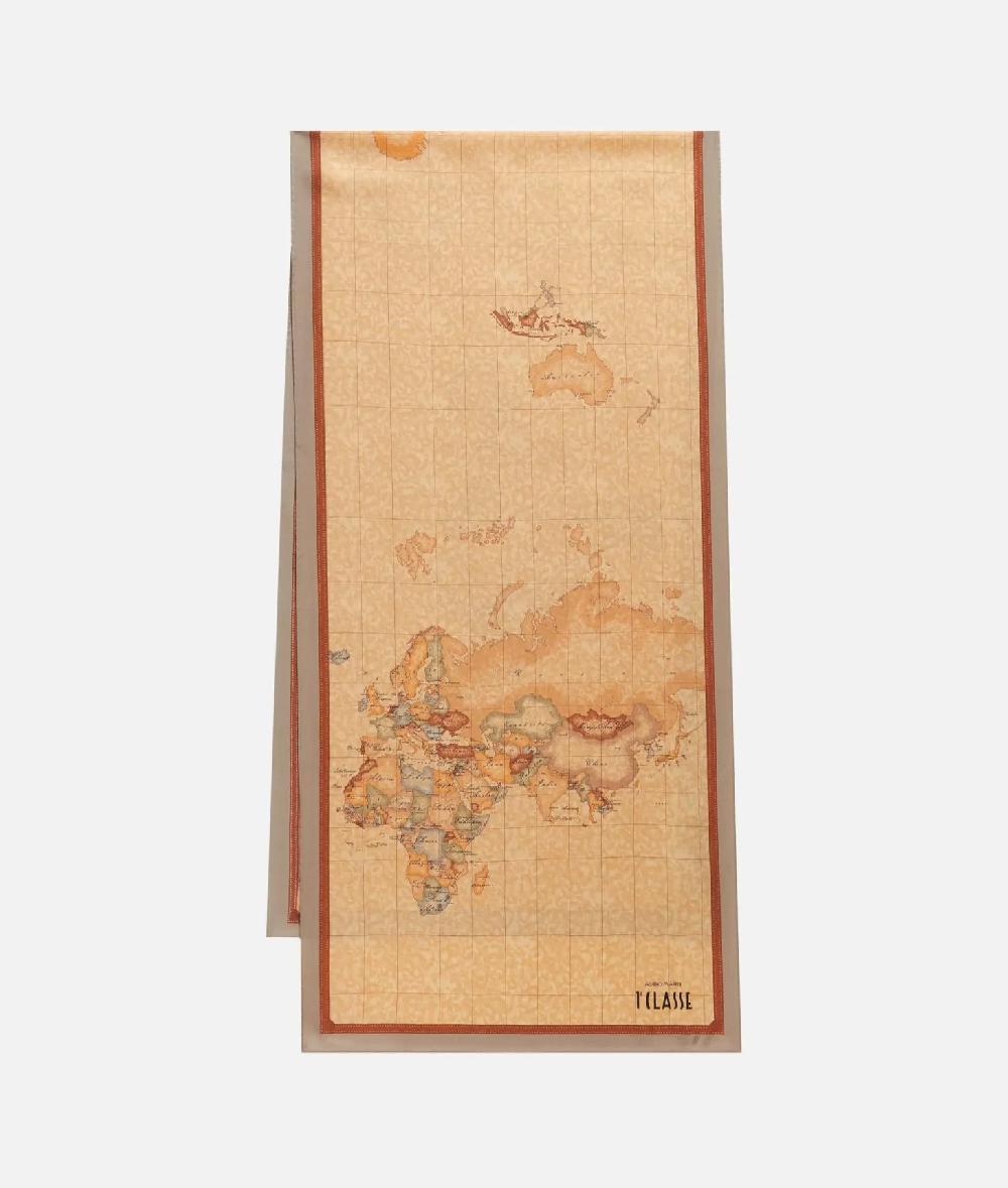 Alviero Martini 1a Classe Sciarpa Geo Classic 45x180 Taupe Chiaro