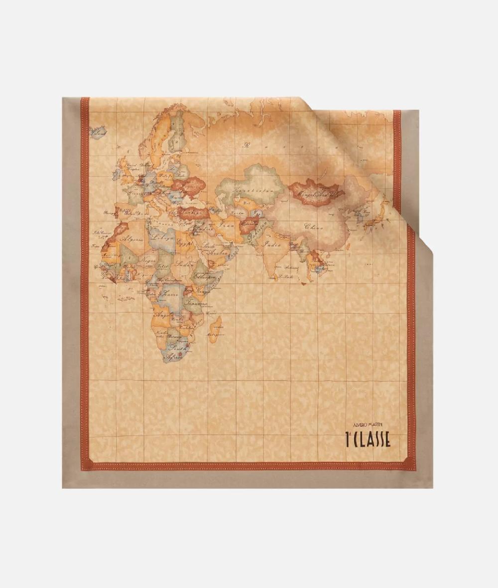 Alviero martini 1a classe Sciarpa Geo Classic 45x180 Taupe Chiaro