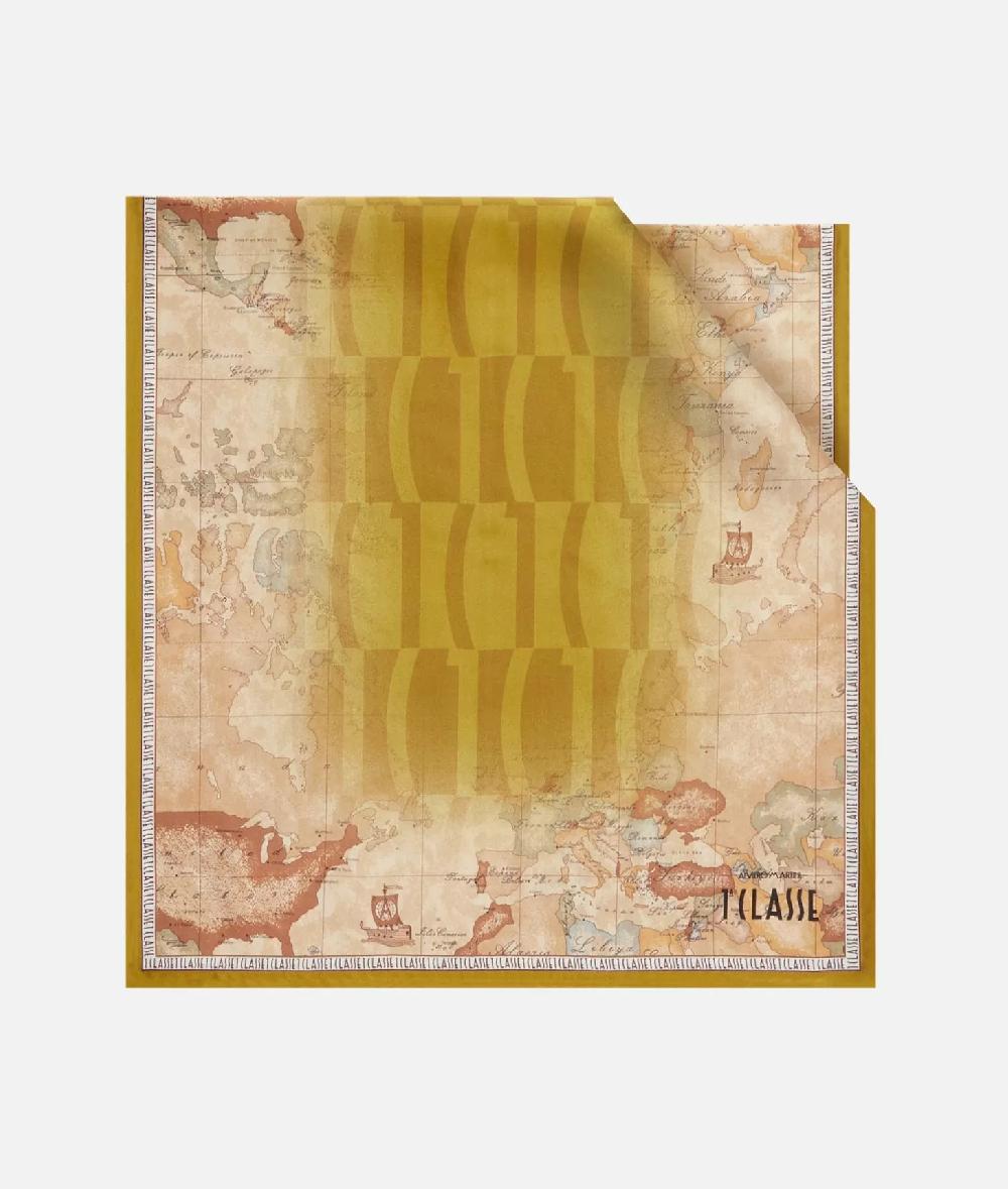 Alviero martini 1a classe Sciarpa Geo Classic con logo sfumato 45x180 Olio