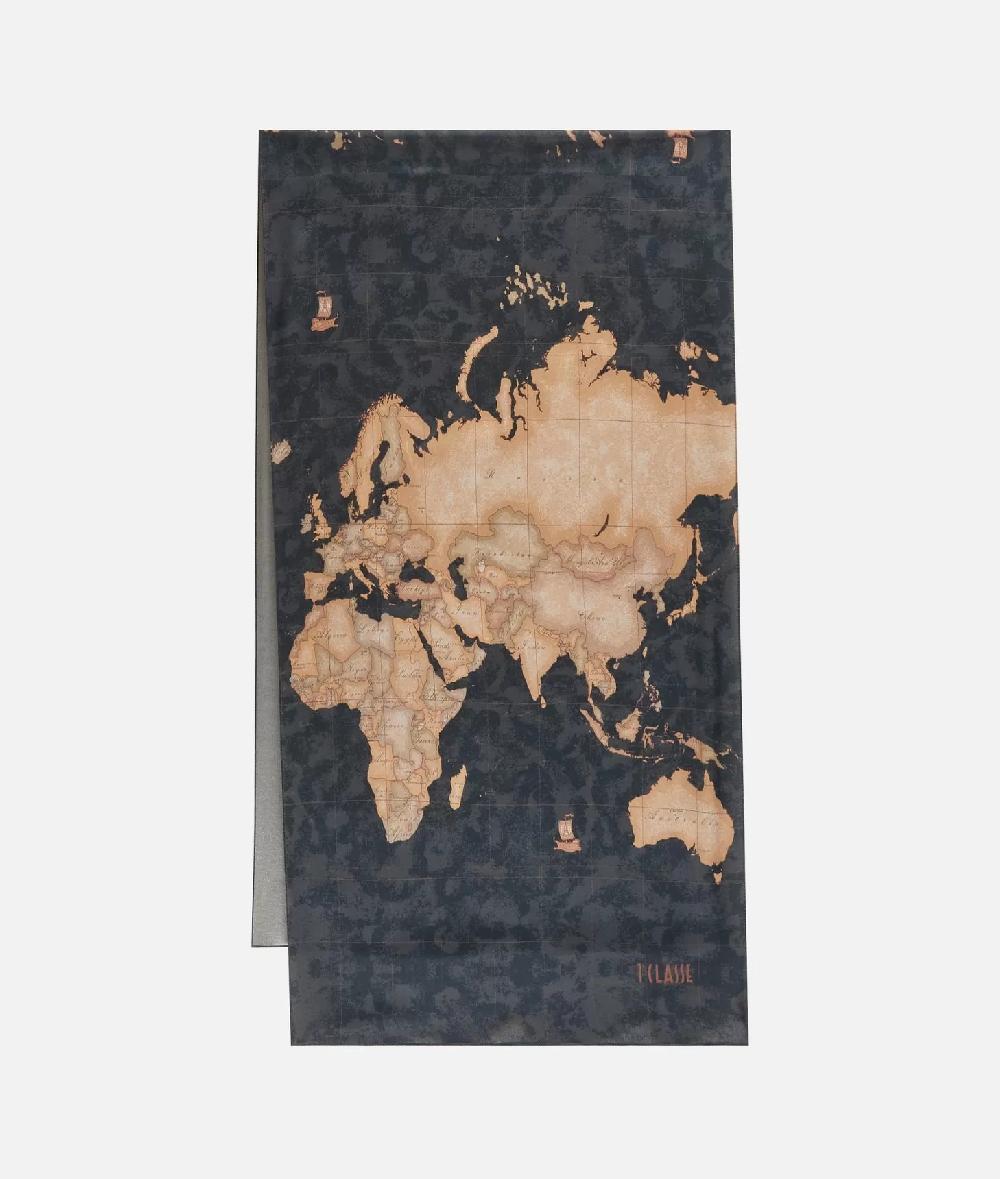 Alviero Martini 1a Classe Sciarpa Geo Classic Laminata 50x180 Antracite