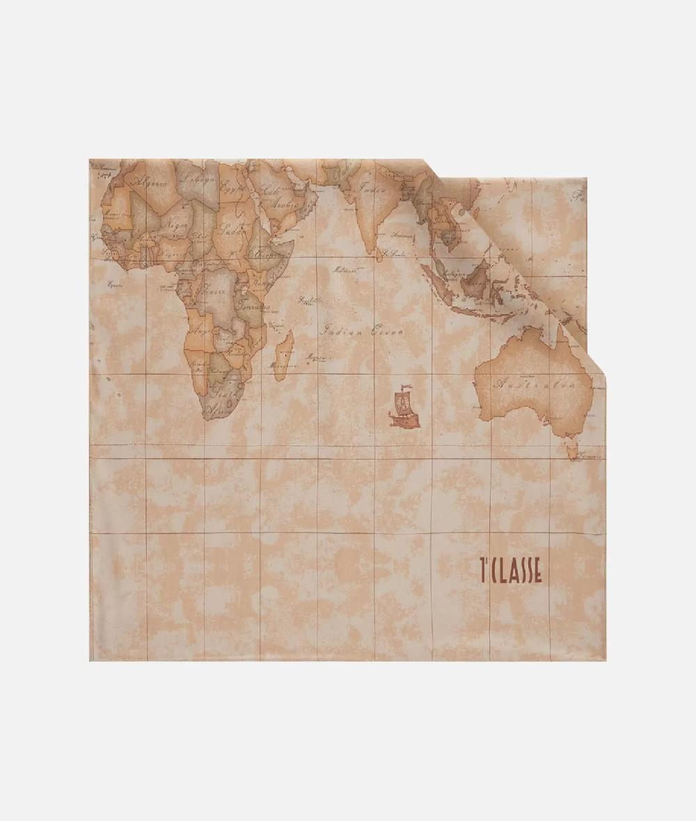 Alviero martini 1a classe Sciarpa Geo Classic laminata 50x180 Naturale
