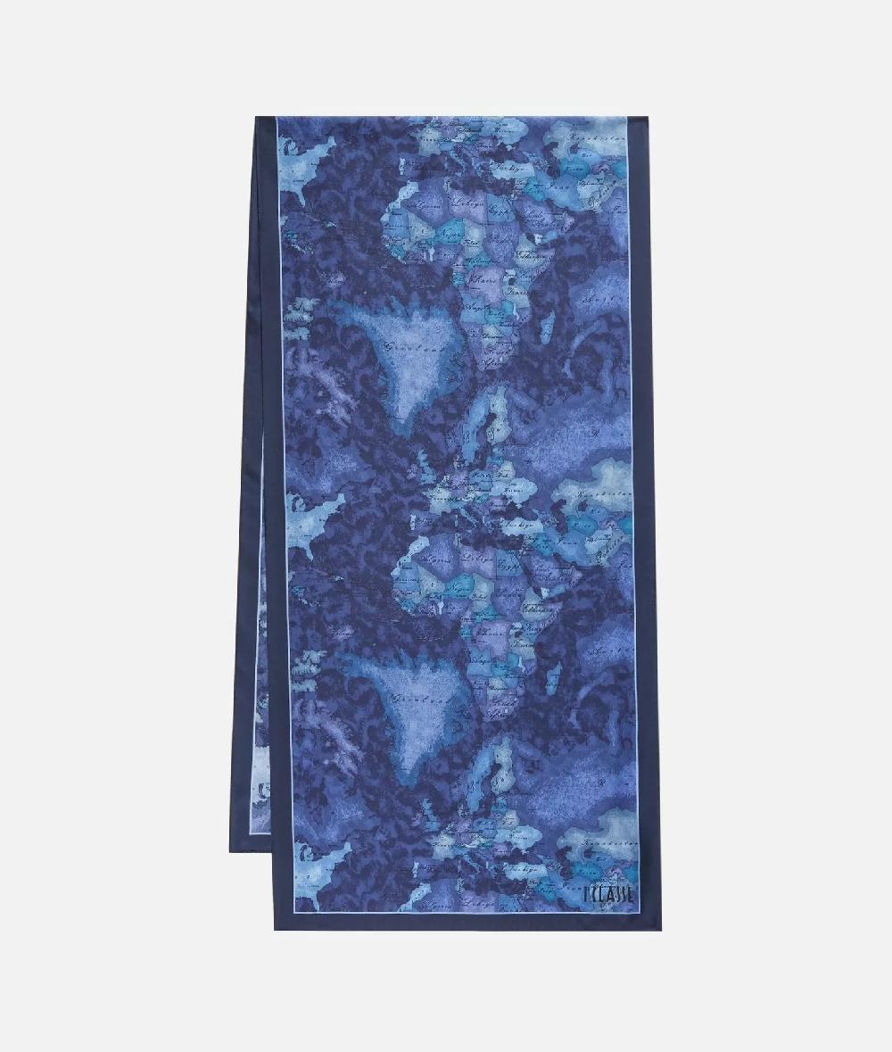 Alviero Martini 1a Classe Sciarpa Geo Color 45x180 Blu Zaffiro