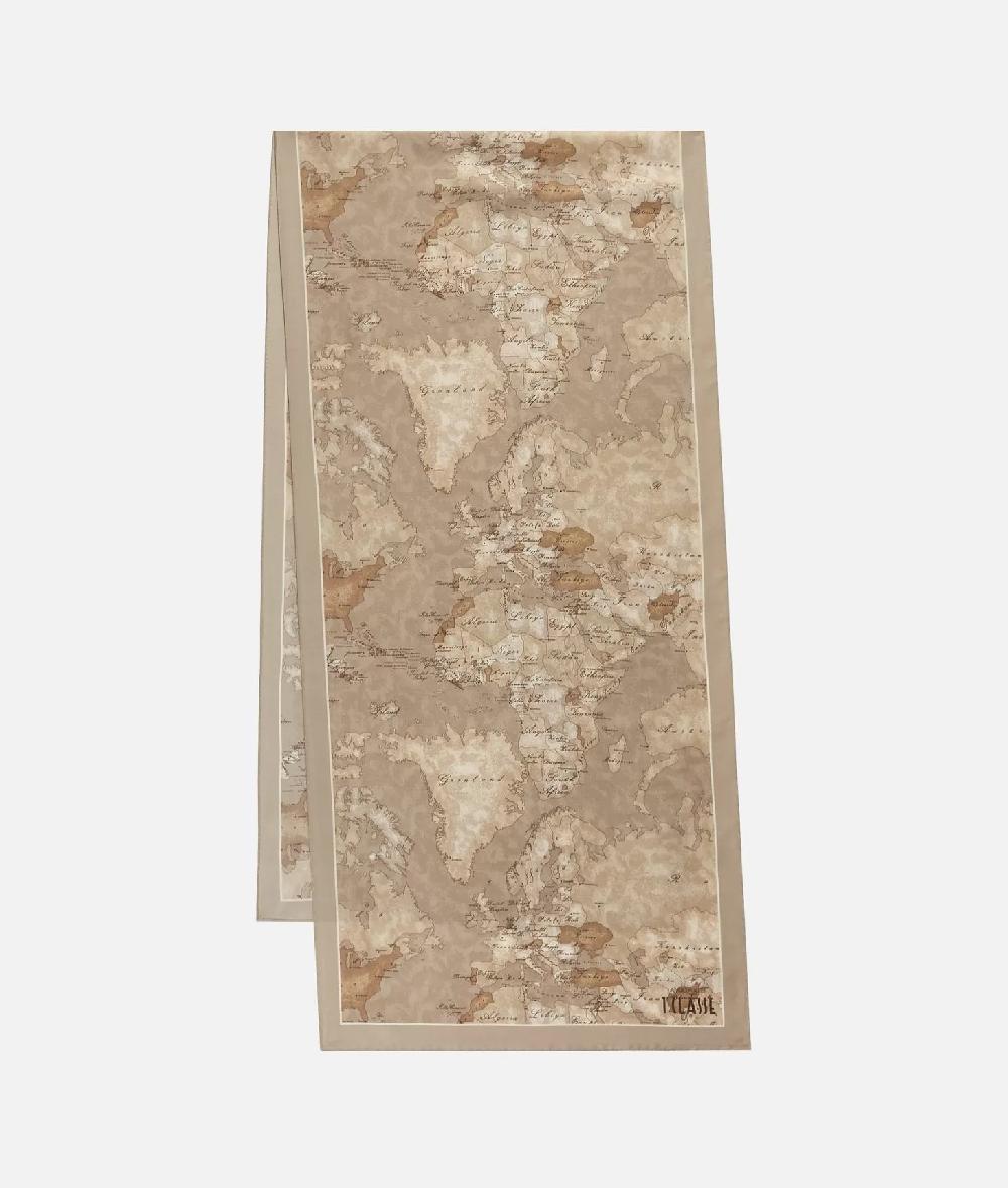 Alviero Martini 1a Classe Sciarpa Geo Color 45x180 Taupe Chiaro