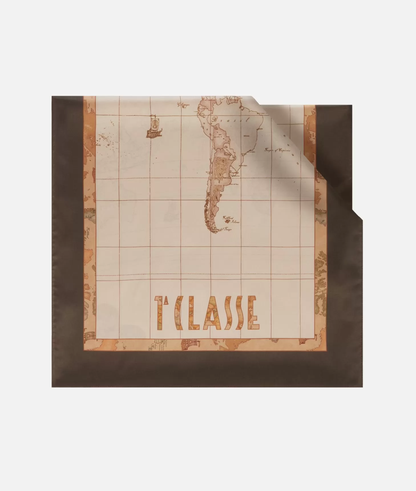 Alviero martini 1a classe Sciarpa Geo Cuori 48x180 Kaki