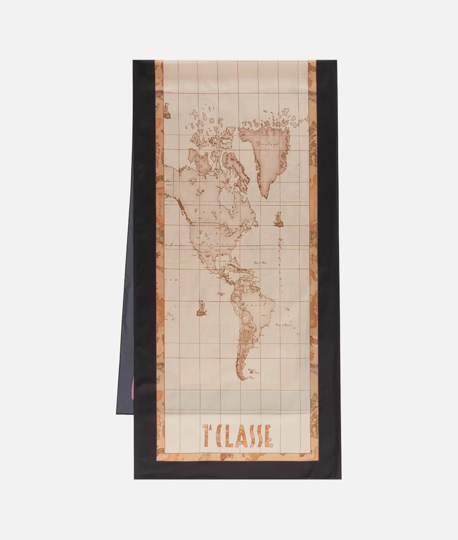 Alviero Martini 1a Classe Sciarpa Geo Cuori 48x180 Nera