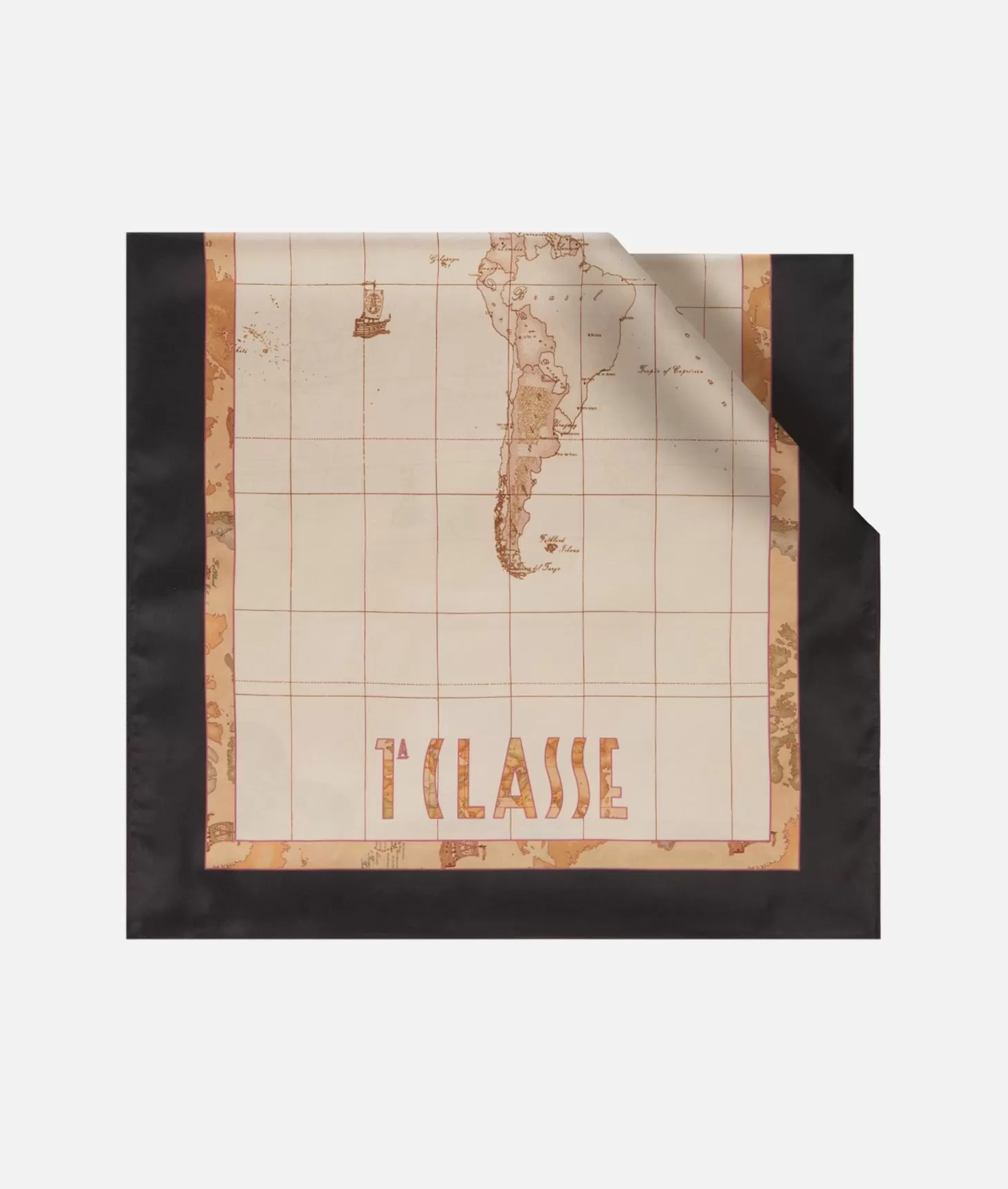 Alviero martini 1a classe Sciarpa Geo Cuori 48x180 Nera