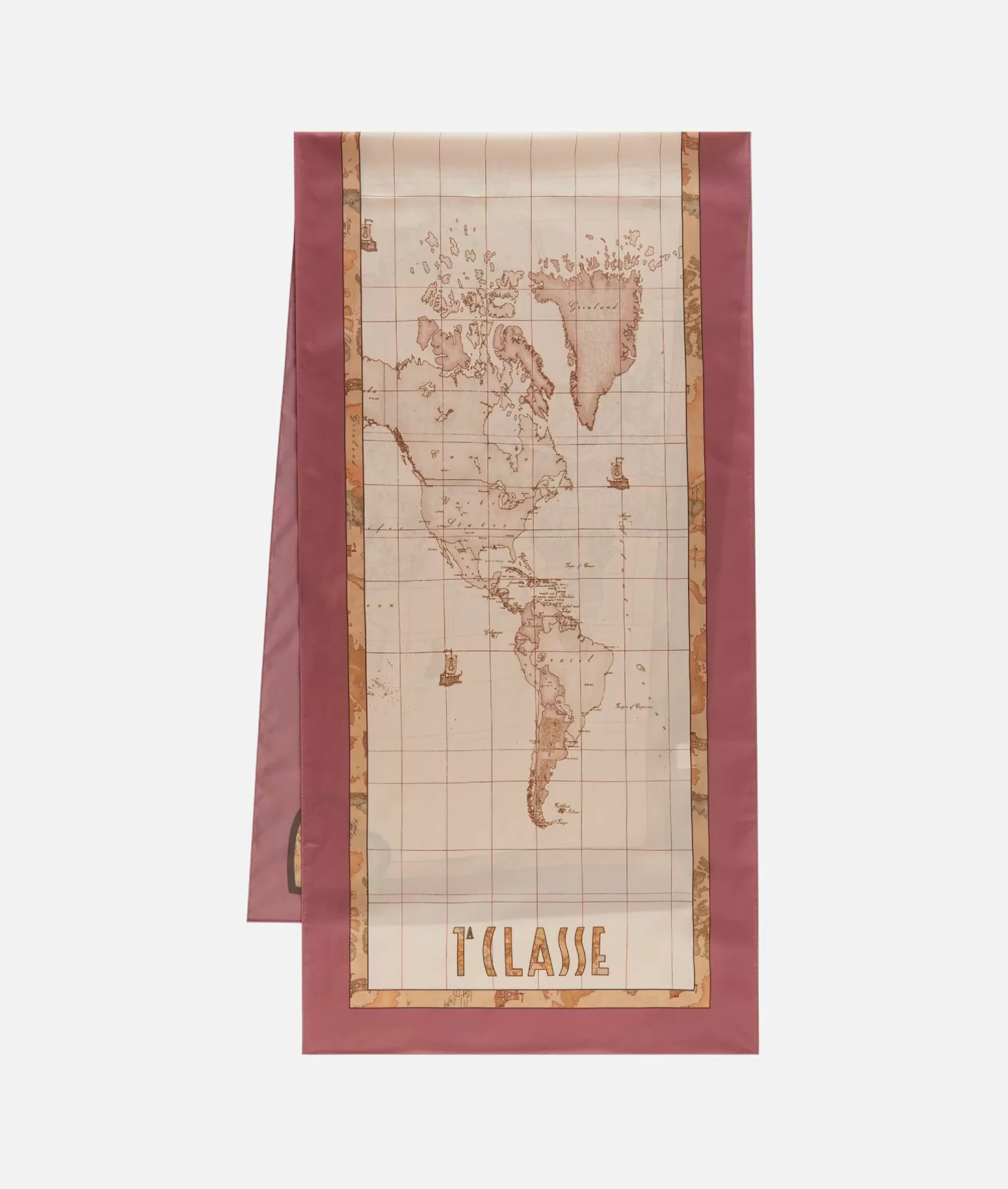 Alviero Martini 1a Classe Sciarpa Geo Cuori 48x180 Rosa Fard