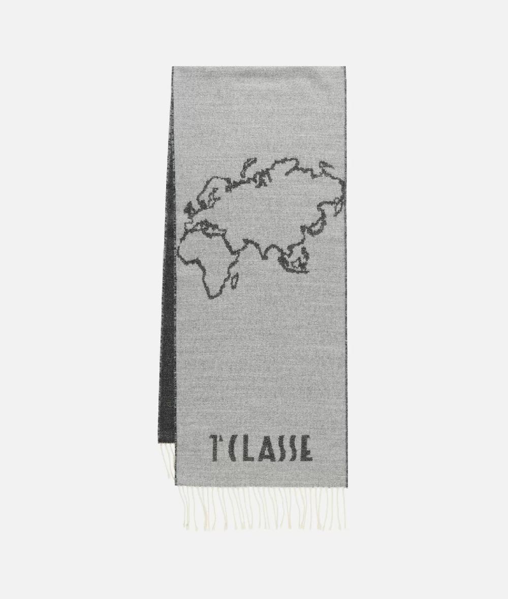 Alviero Martini 1a Classe Sciarpa Geo Filetto 38x200 Grigio Medio