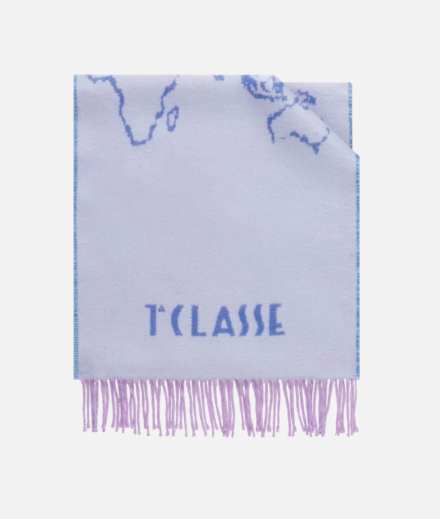 Alviero martini 1a classe Sciarpa Geo Filetto 40x180 Celeste