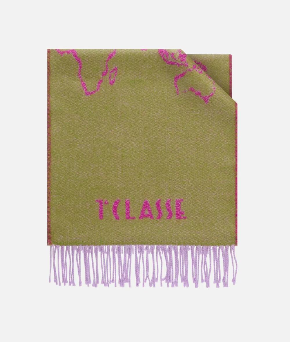 Alviero martini 1a classe Sciarpa Geo Filetto 40x180 Kaki