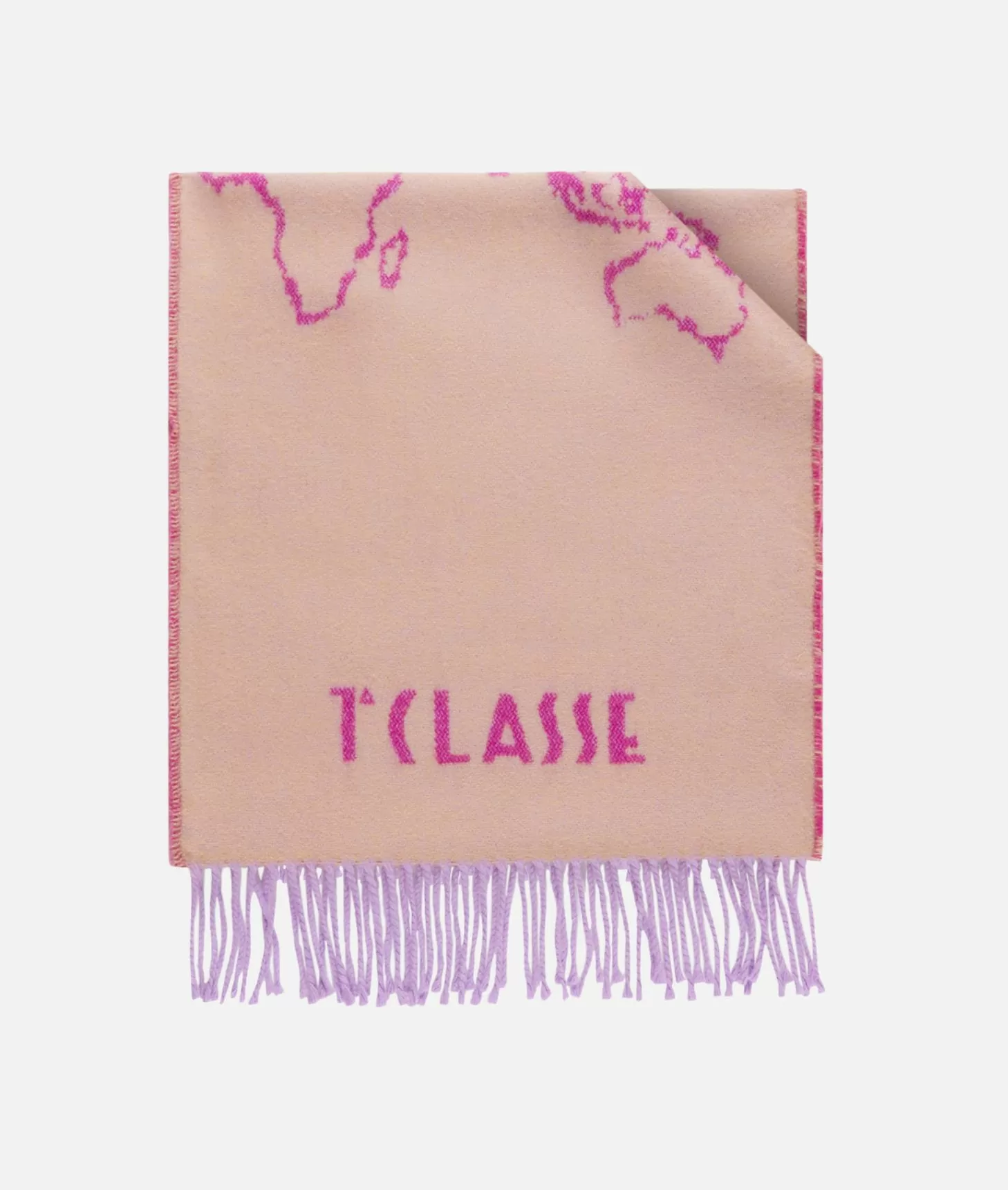 Alviero martini 1a classe Sciarpa Geo Filetto 40x180 Rosa Vintage