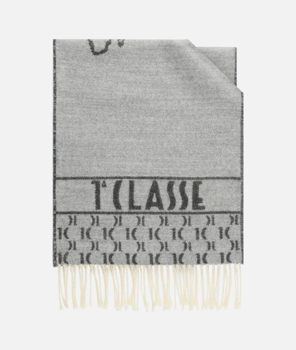 Alviero martini 1a classe Sciarpa Geo Filetto con bande 1C 38x200 Grigio Medio