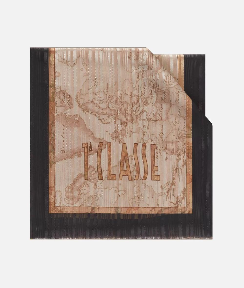 Alviero martini 1a classe Sciarpa Geo Lurex 50x180 Rosa Cipria