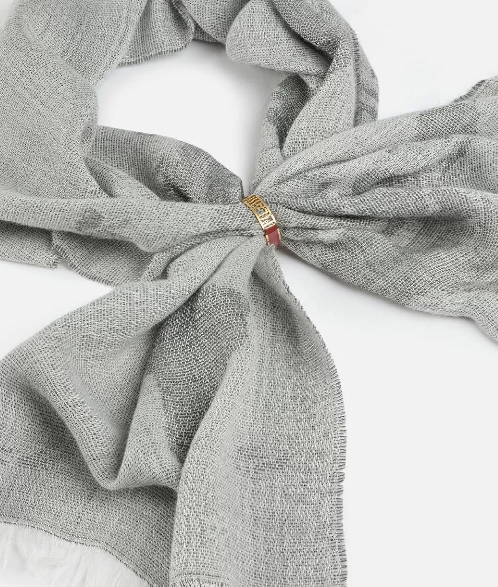 Alviero Martini 1a Classe Sciarpa Geo Pieno Con Anello 40x150 Grigio Chiaro