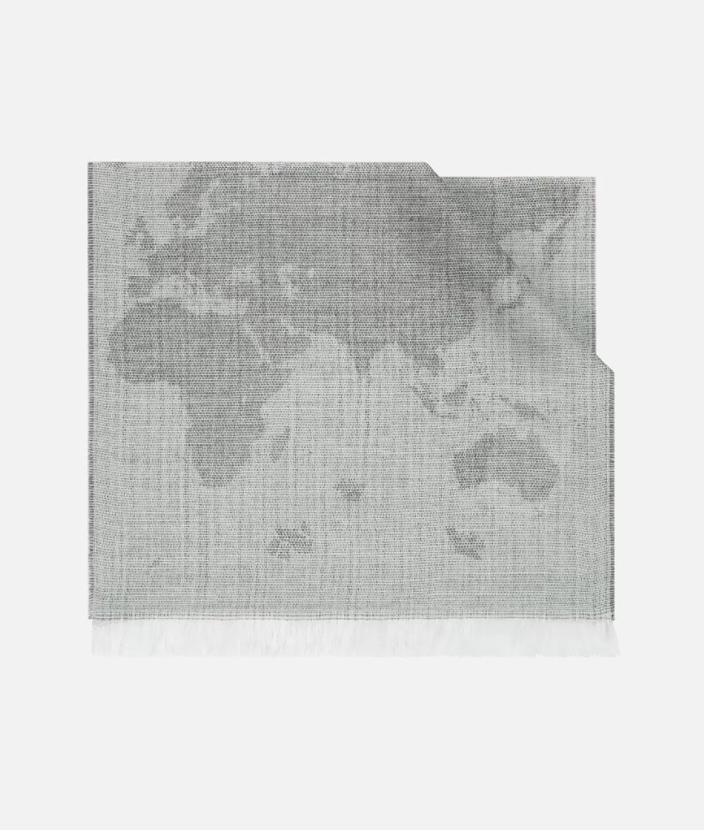 Alviero martini 1a classe Sciarpa Geo Pieno con anello 40x150 Grigio Chiaro